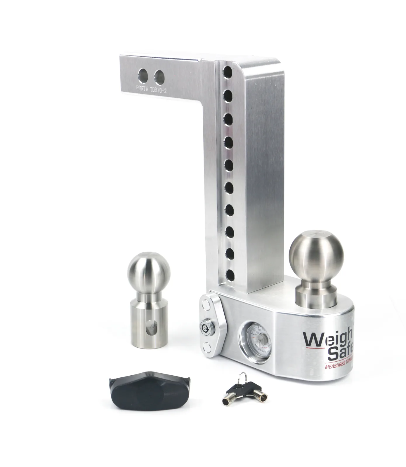 Weigh Safe Adjustable Trailer Hitch - 10" Drop for 2" Receiver