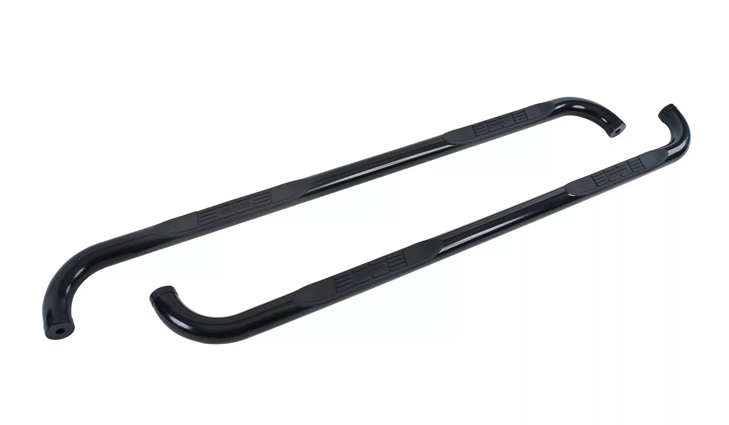 4000 Series Side Steps with Mounting Brackets Kit - Black Powder Coat