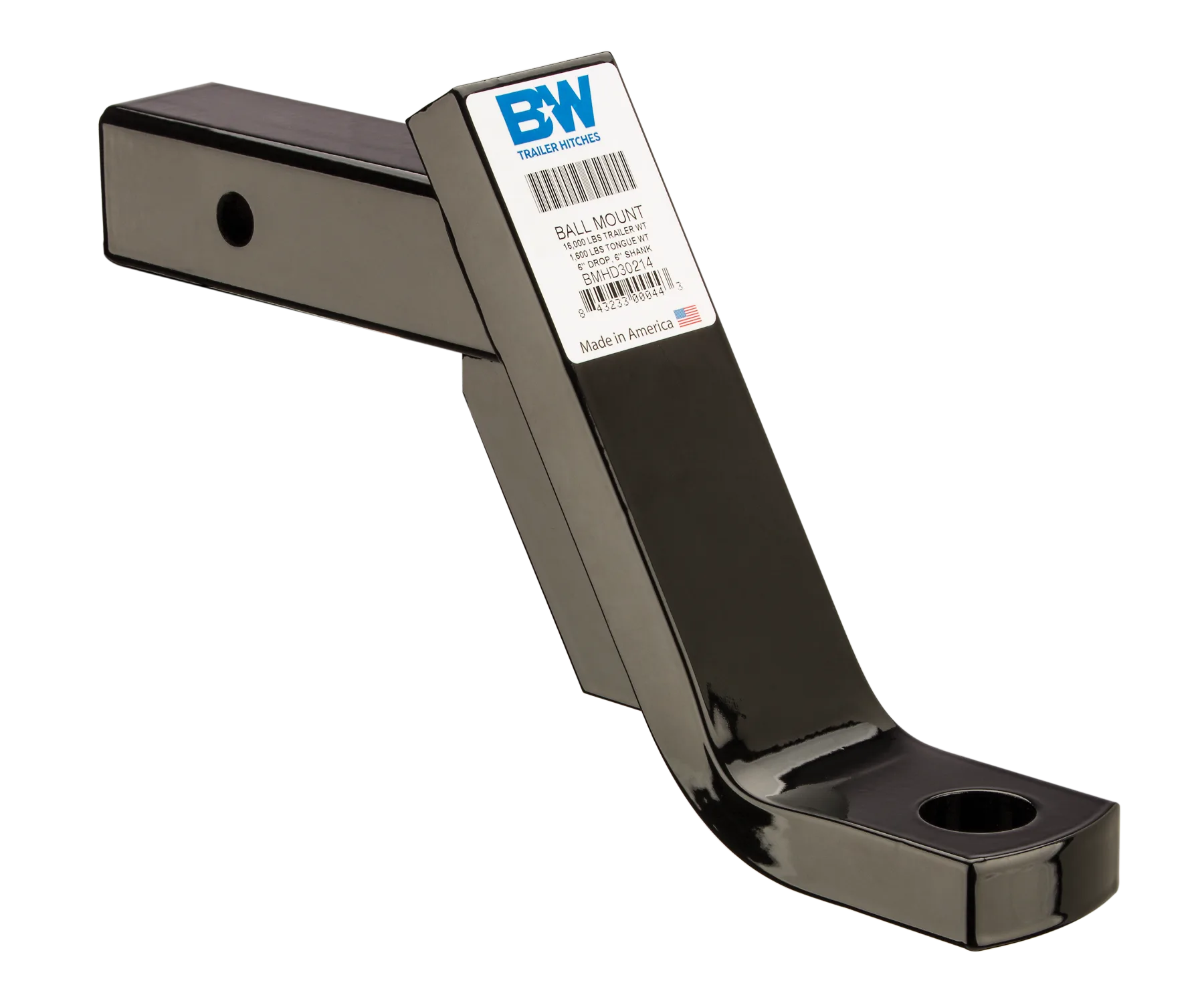 B&W Heavy Duty Ball Mount, 6" drop, 2-1/2x6" Shank