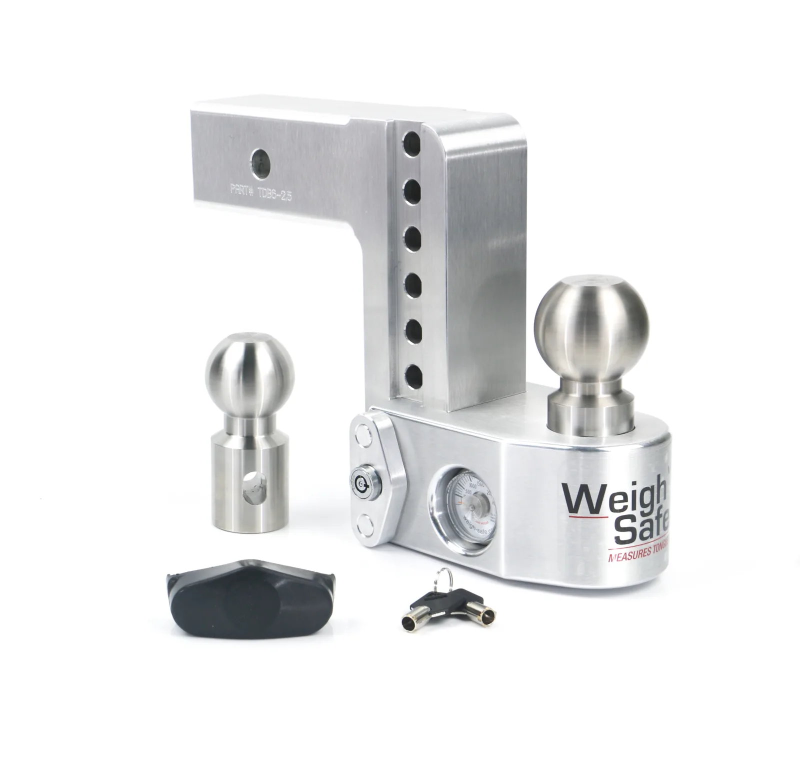 Weigh Safe Adjustable Trailer Hitch - 6" Drop for 2.5" Receiver