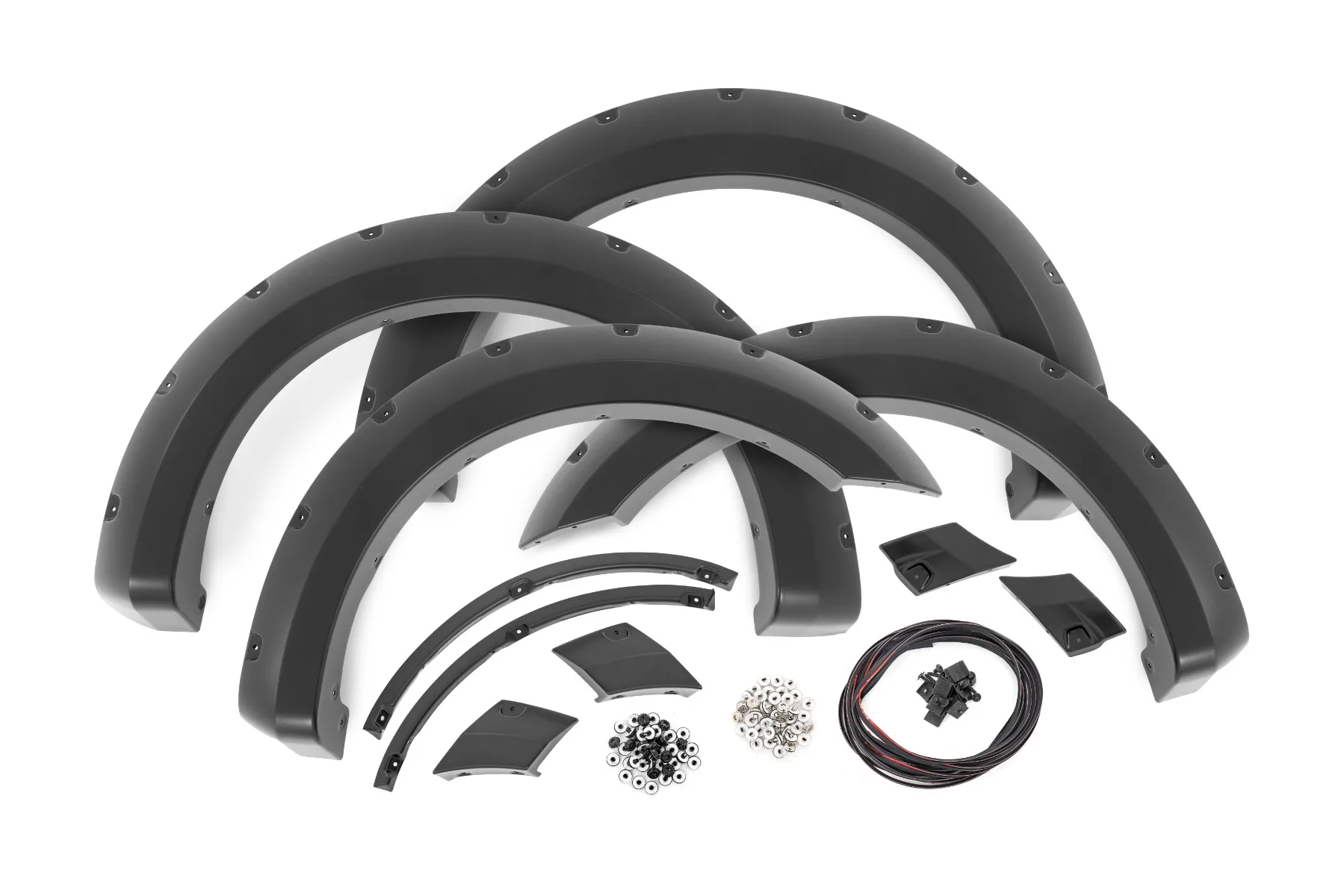 Rough Country Pocket Fender Flares; UM Agate Black; Ford F-150 2WD/4WD (18-20)