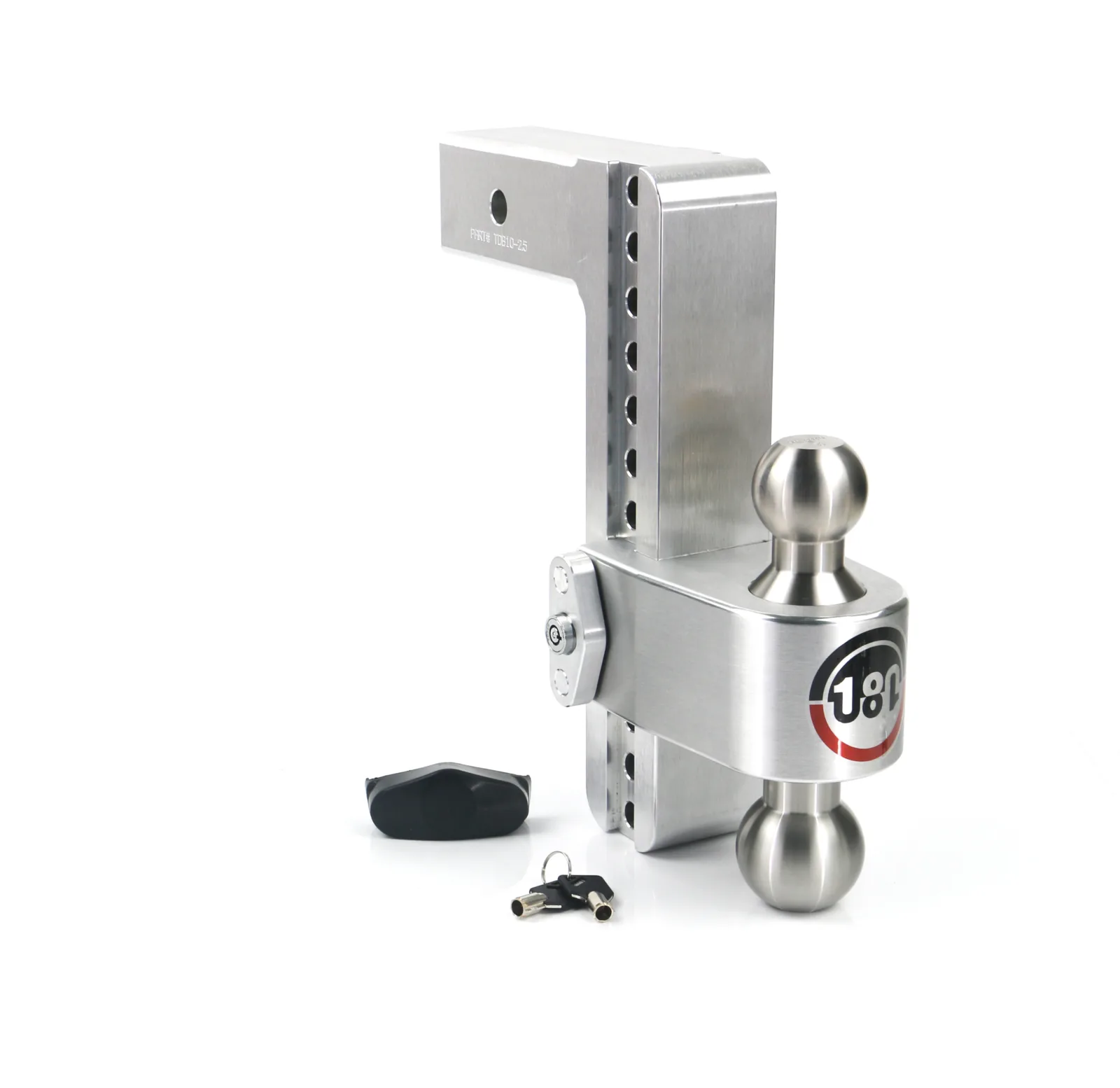 Adjustable Trailer Hitch w/ SS Tow Balls 10" Drop for 2.5" Receiver