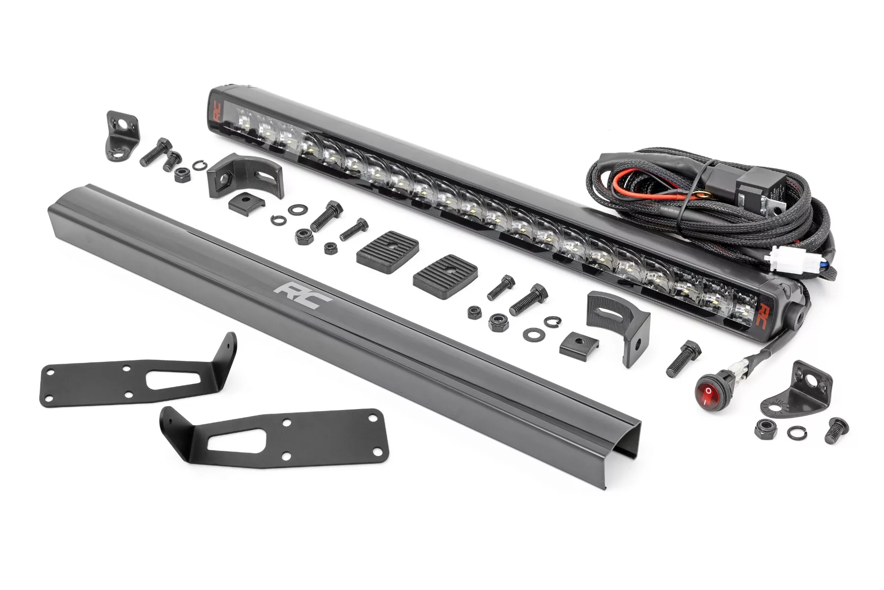 Rough Country LED Light Kit; Bumper Mount; 20" Spectrum Single Row; Ram 2500/3500 (10-18)
