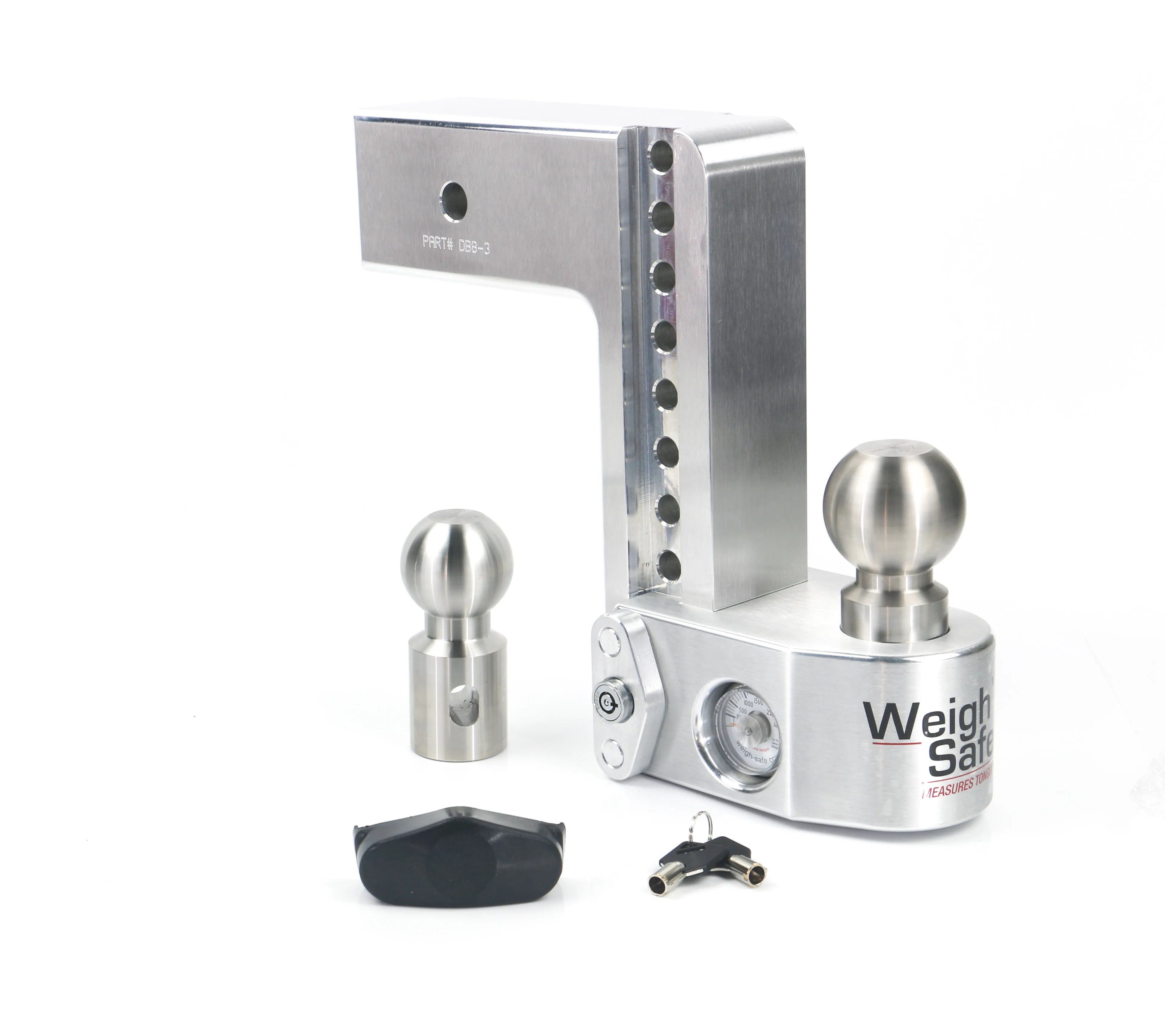 Weigh Safe Adjustable Trailer Hitch - 8" Drop for 3" Receiver