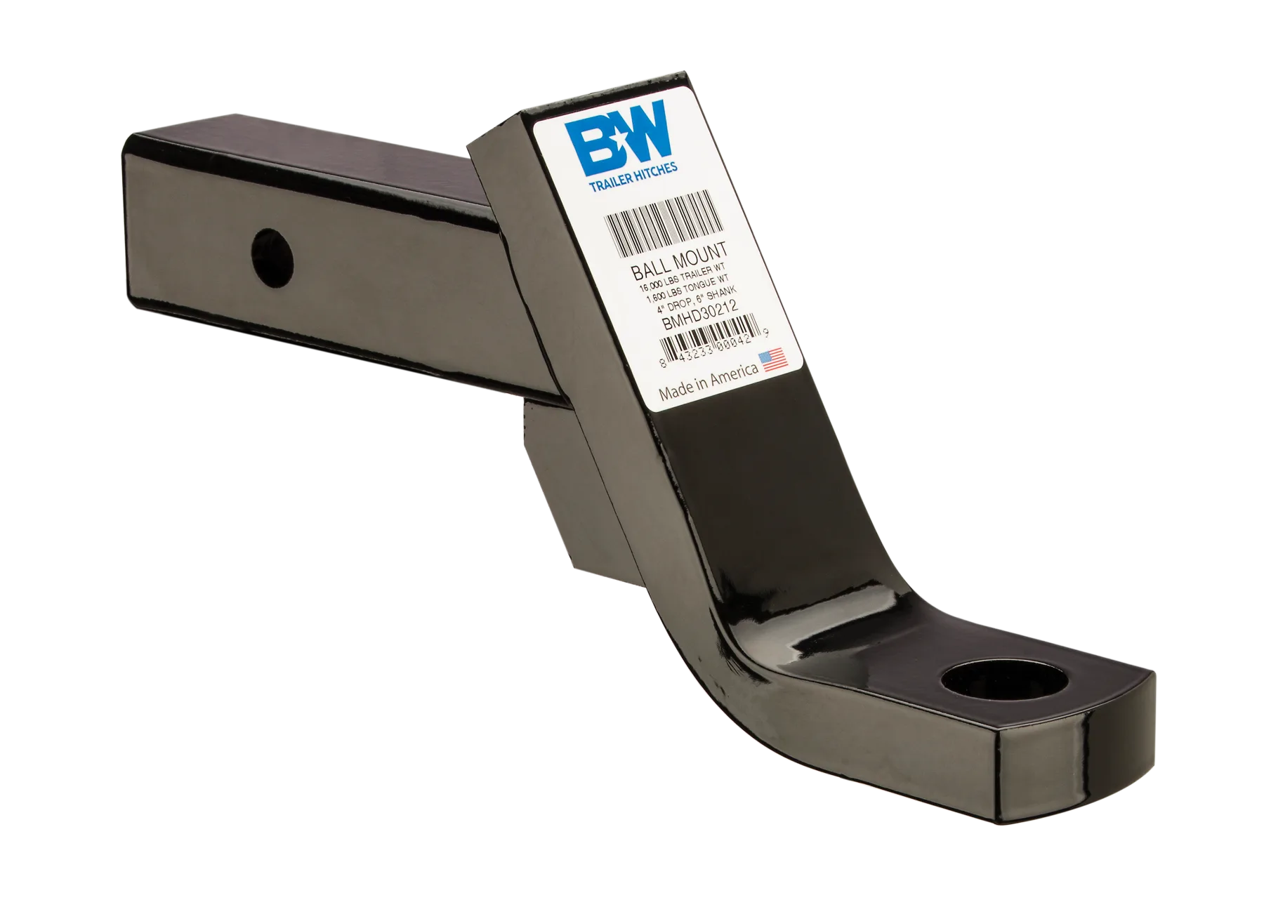 B&W Heavy Duty Ball Mount, 4" drop, 2-1/2x6" Shank
