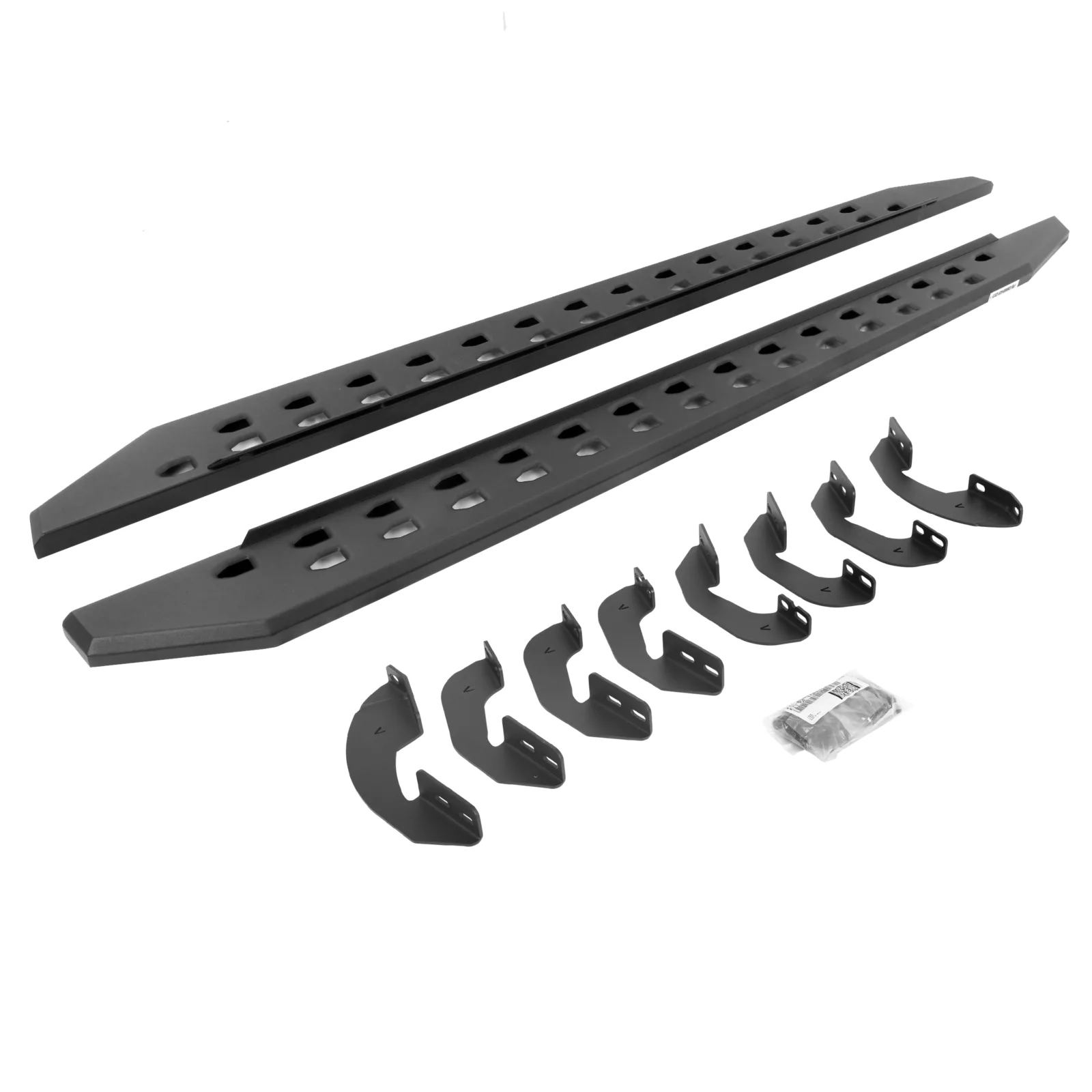 RB20 Slim Line Running Boards w Brackets Kit - Double Cab Only