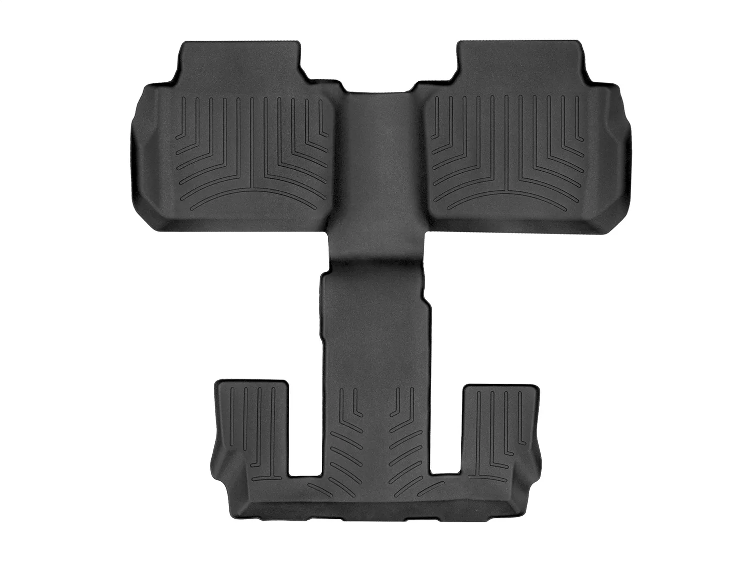 WeatherTech FloorLiner™ DigitalFit®; Black; Rear and Third Row; 1 Piece;