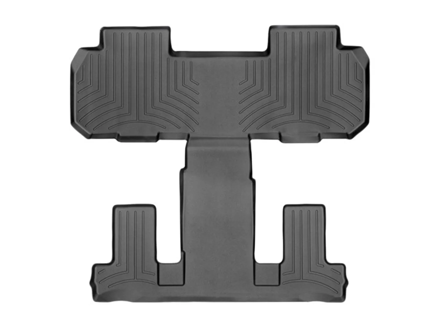 WeatherTech FloorLiner™ DigitalFit®; Black; Rear and Third Row; 1 Piece;