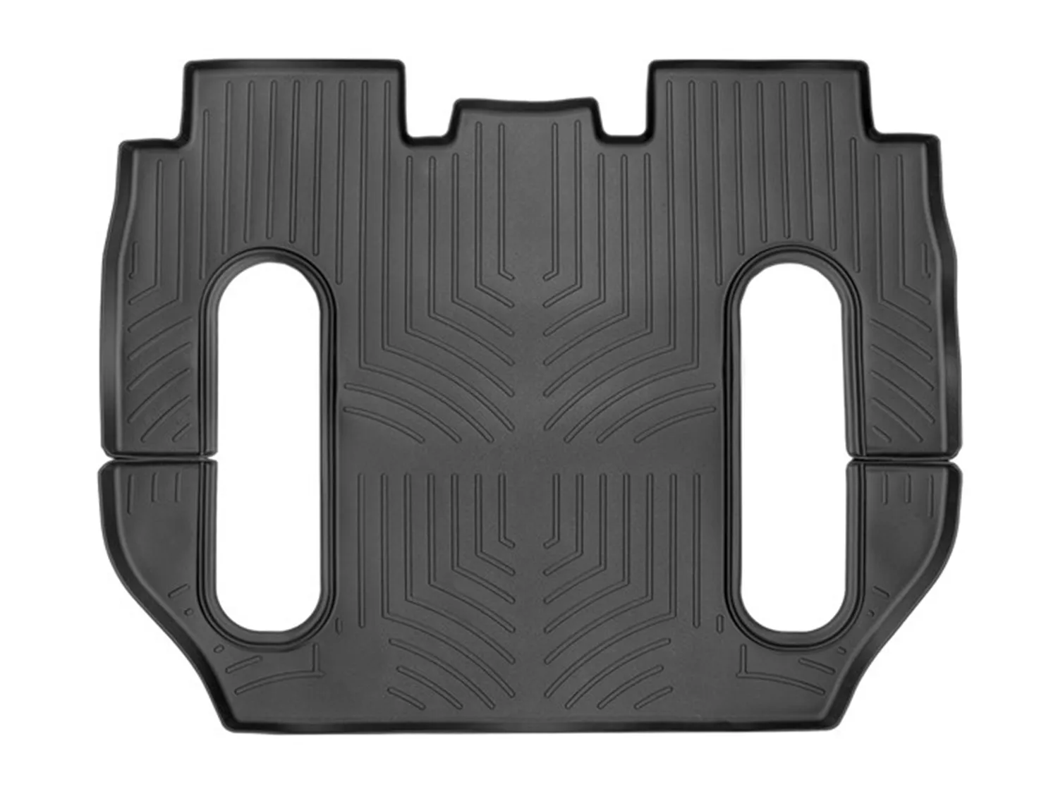 WeatherTech FloorLiner™ DigitalFit®; Black; Front Rear and Third Row; 1 Piece Rear/Third Row;