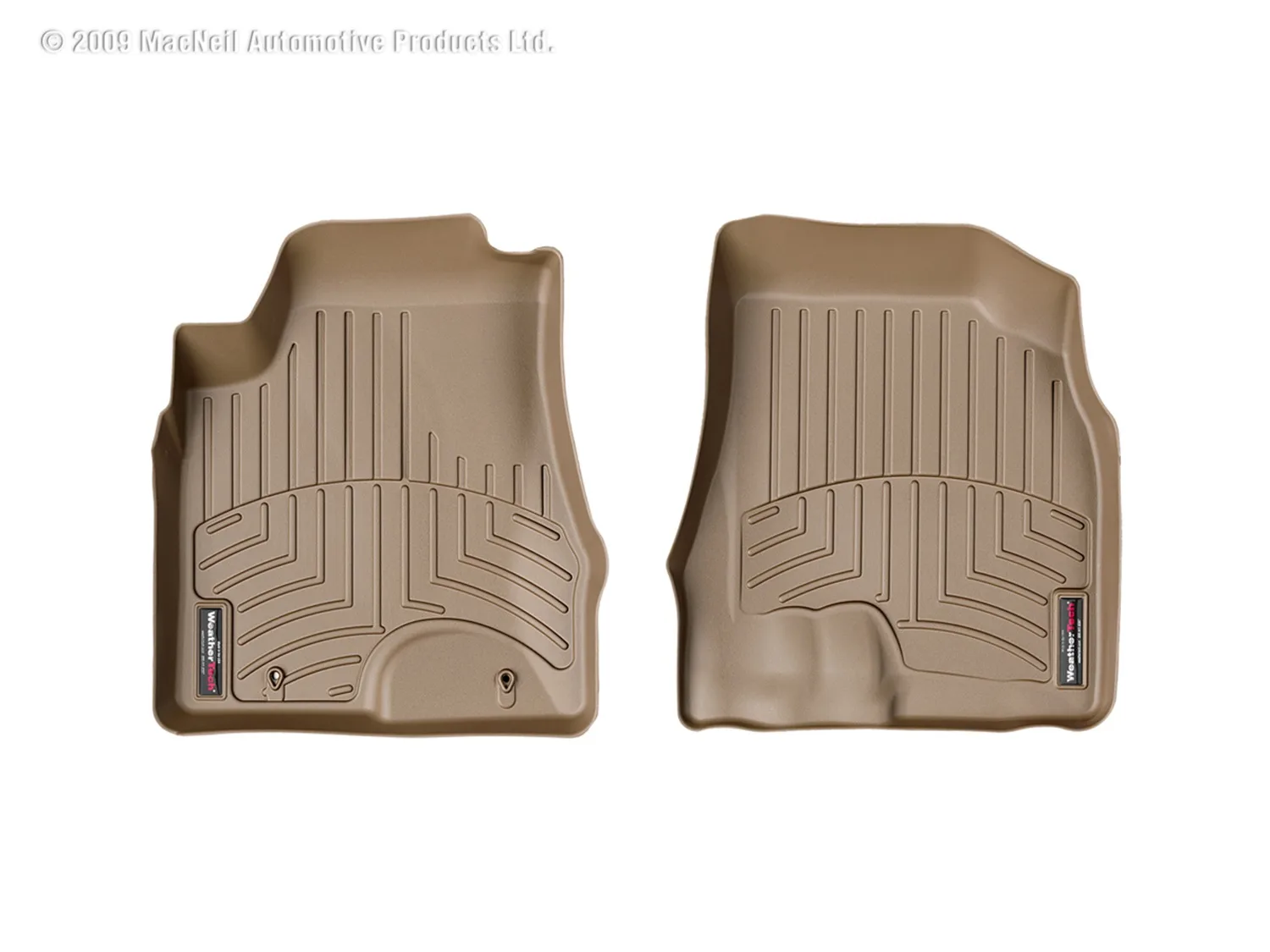 WeatherTech FloorLiner™ DigitalFit®; Tan; Front;