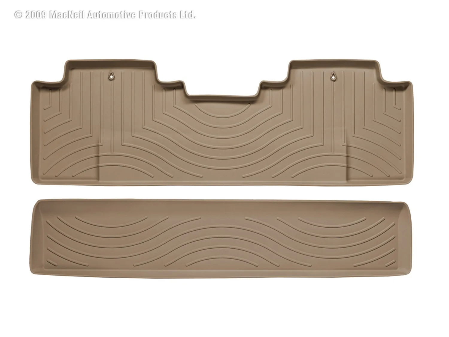 WeatherTech FloorLiner™ DigitalFit®; Tan; Rear;