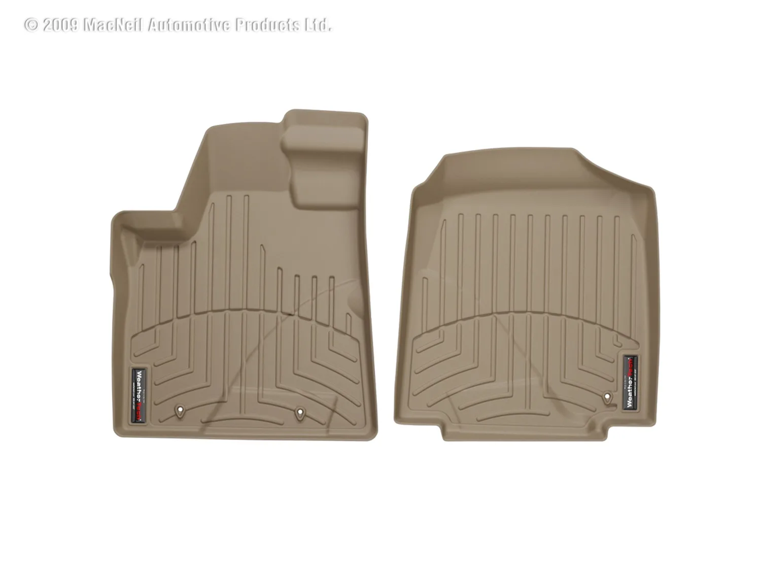 WeatherTech FloorLiner™ DigitalFit®; Tan; Front;