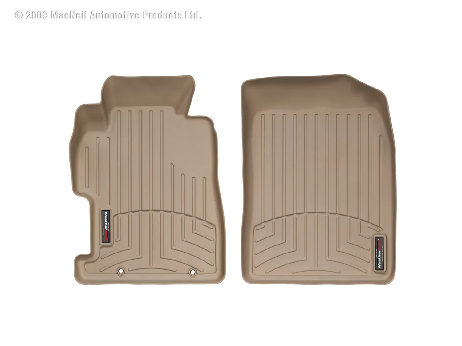 WeatherTech FloorLiner™ DigitalFit®; Tan; Front;