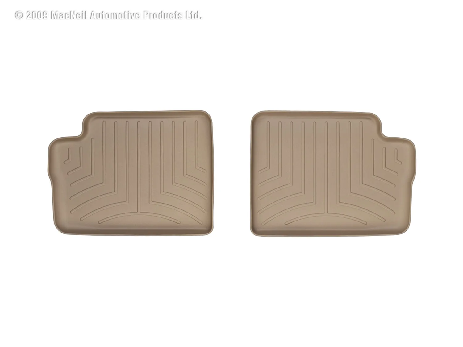WeatherTech FloorLiner™ DigitalFit®; Tan; Rear; 2 Piece;