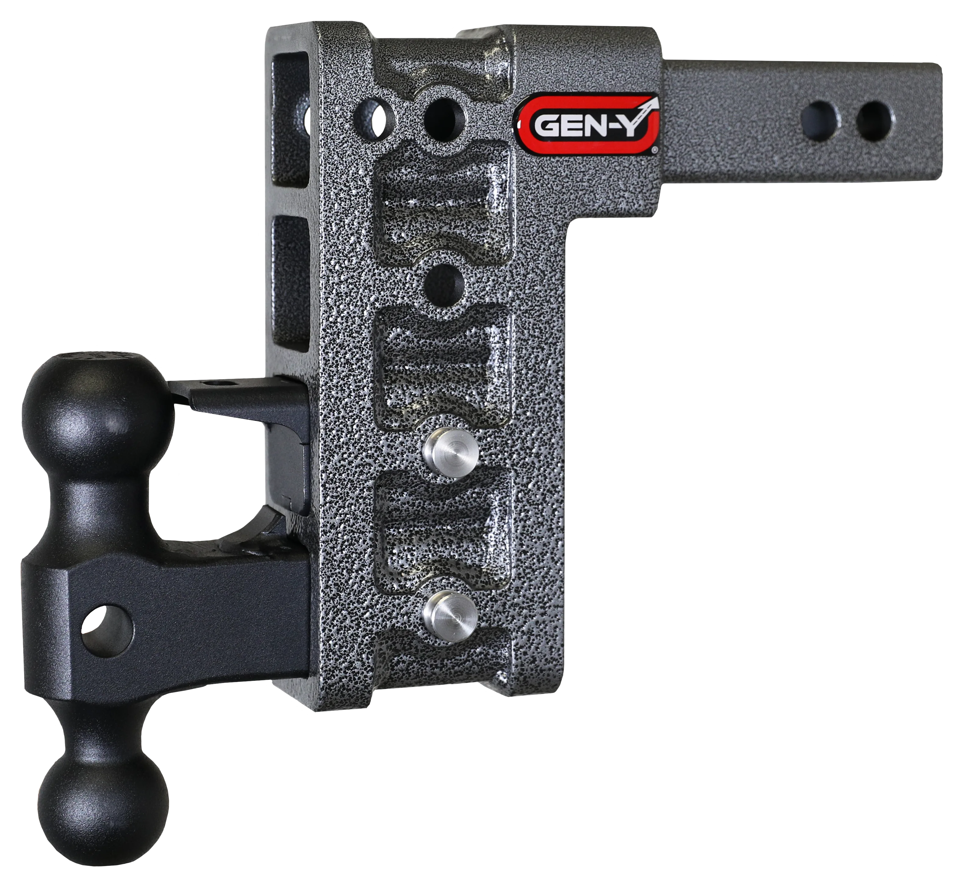 MEGA-DUTY 2" Shank 7.5" Drop 2K TW 16K Hitch with Dual-Ball & Pintle Lock
