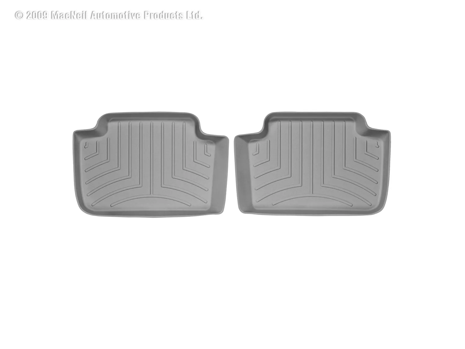 WeatherTech FloorLiner™ DigitalFit®; Gray; Rear; 2 Piece;