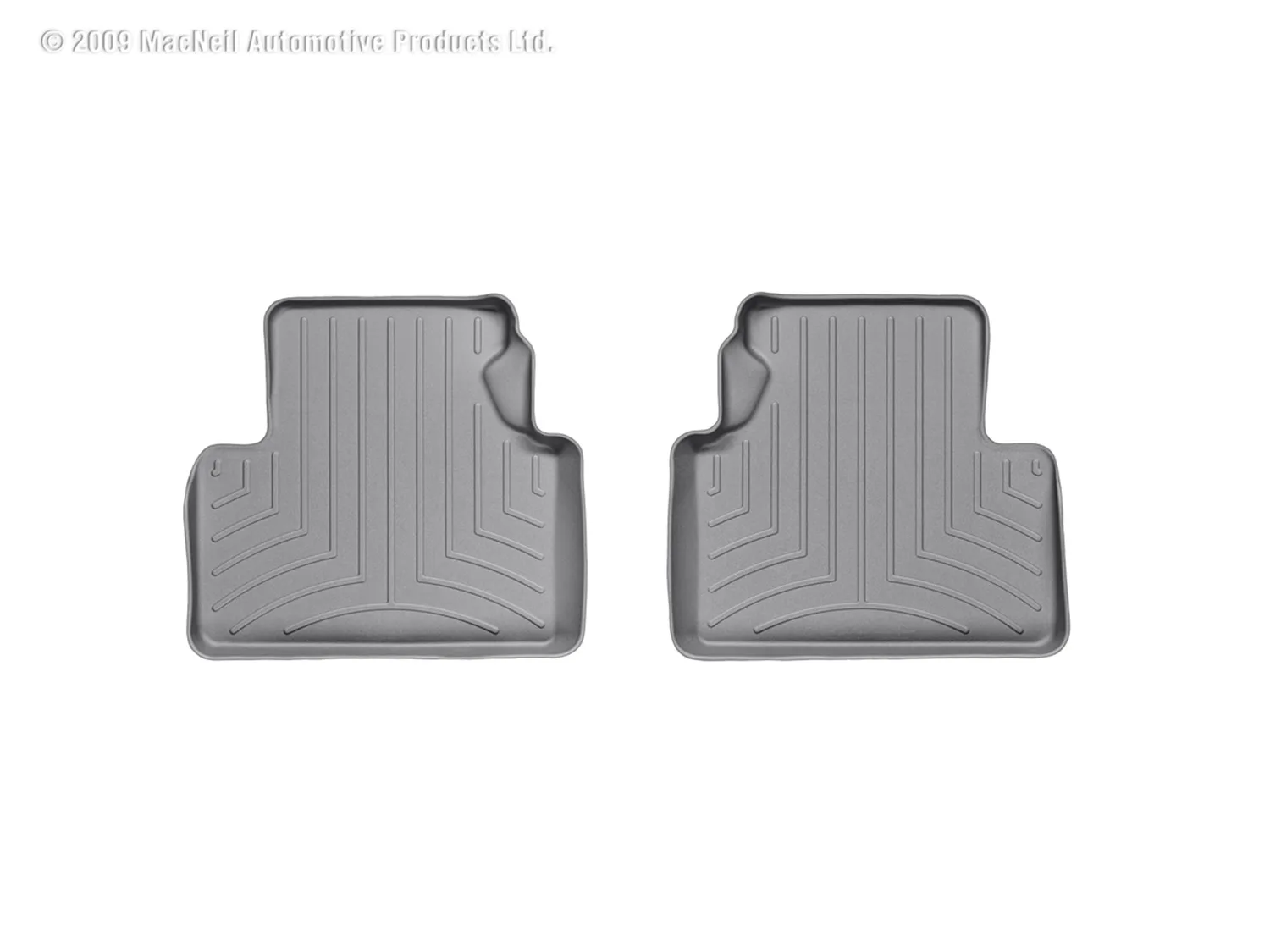 WeatherTech FloorLiner™ DigitalFit®; Gray; Rear; 2 Piece;