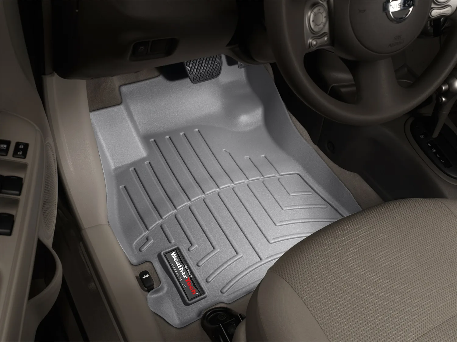 WeatherTech FloorLiner™ DigitalFit®; Gray; Front;