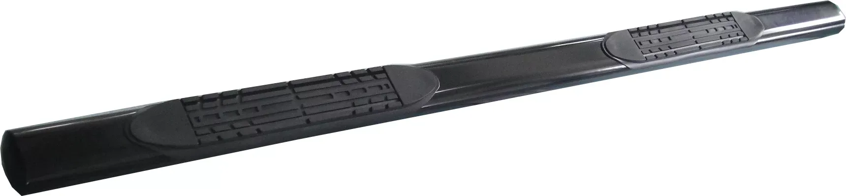 Trail FX TFX 4" Oval Tube Side Steps With Step Pads 4 In Oval Straight Powder Coated Black Mild Steel With Welded End