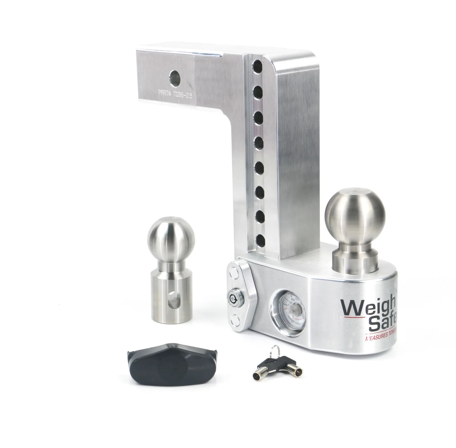 Weigh Safe Adjustable Trailer Hitch - 8" Drop for 2.5" Receiver