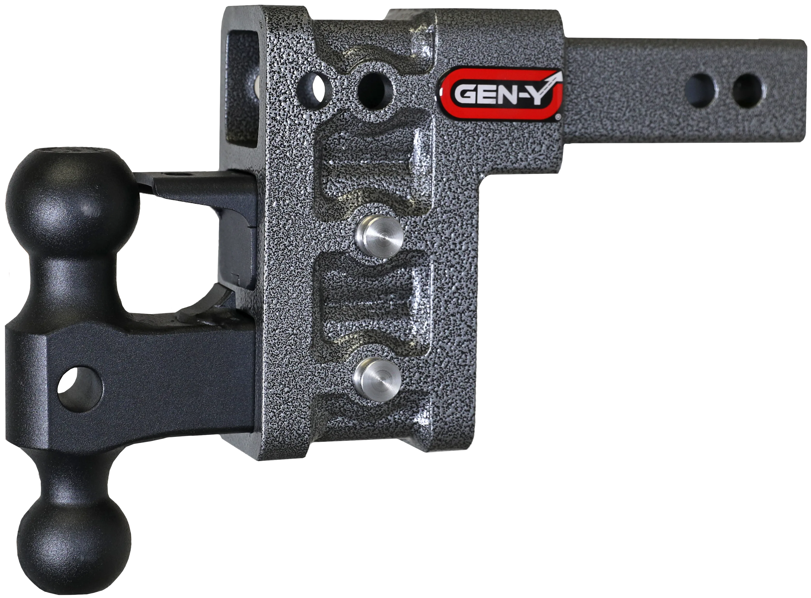 MEGA-DUTY 2" Shank 5" Drop 2K TW 16K Hitch with Dual-Ball & Pintle Lock