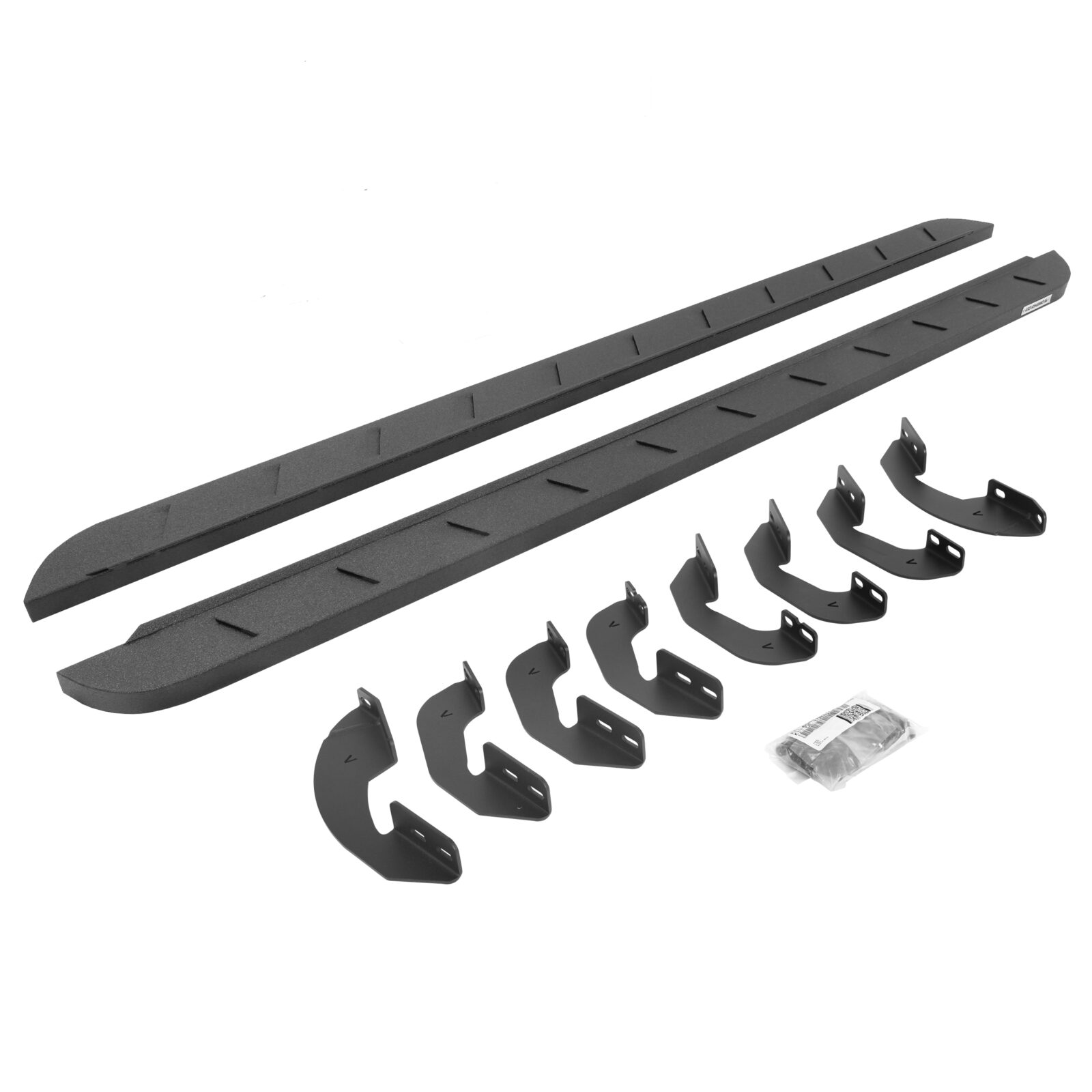 RB10 Slim Line Running Boards with Mounting Brackets Kit - Crew Max