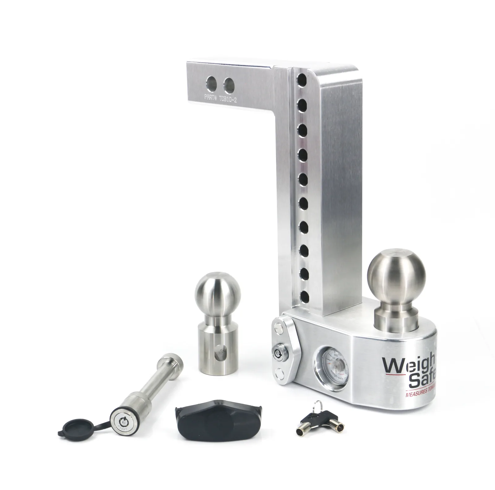 Weigh Safe Adjustable Trailer Hitch - 10" Drop for 2" Receiver w/ WS05