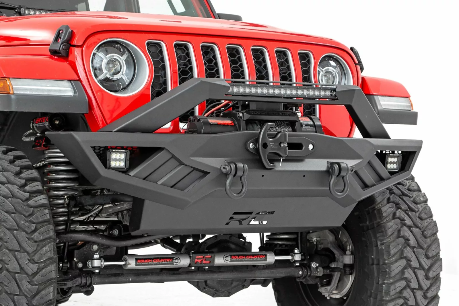 Rough Country Front Winch Bumper; Jeep Gladiator JT/Wrangler JK and JL