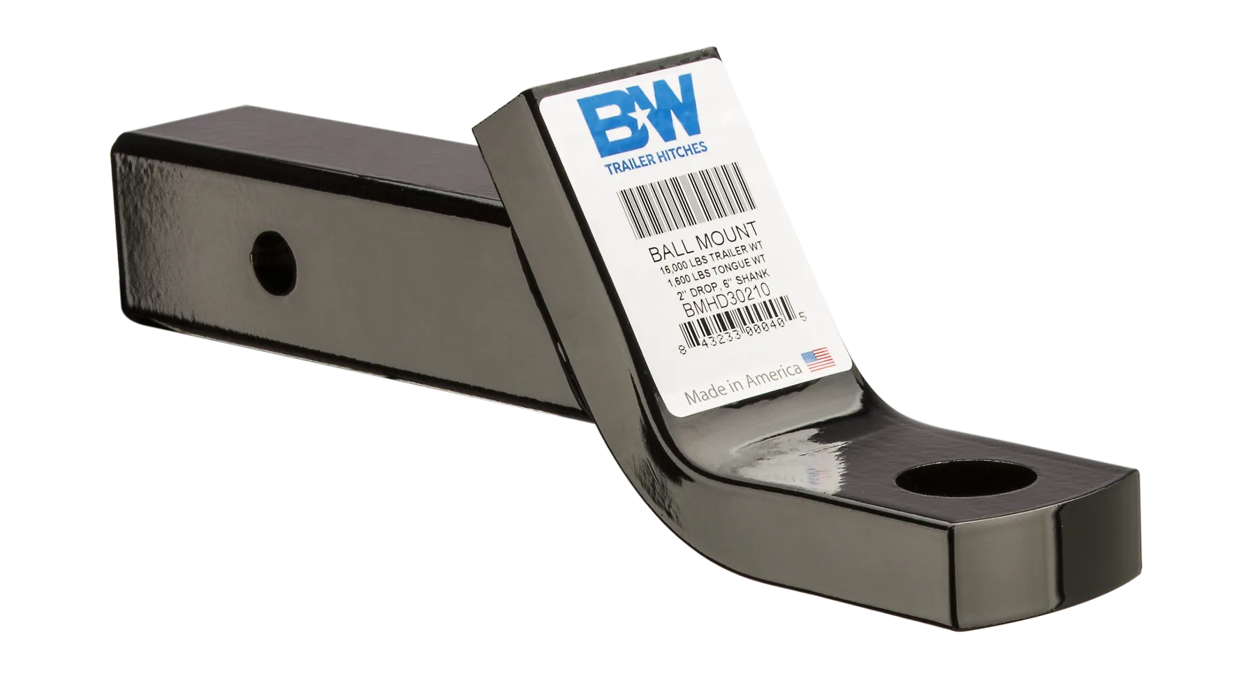 B&W Heavy Duty Ball Mount, 2" drop, 2-1/2x6" Shank