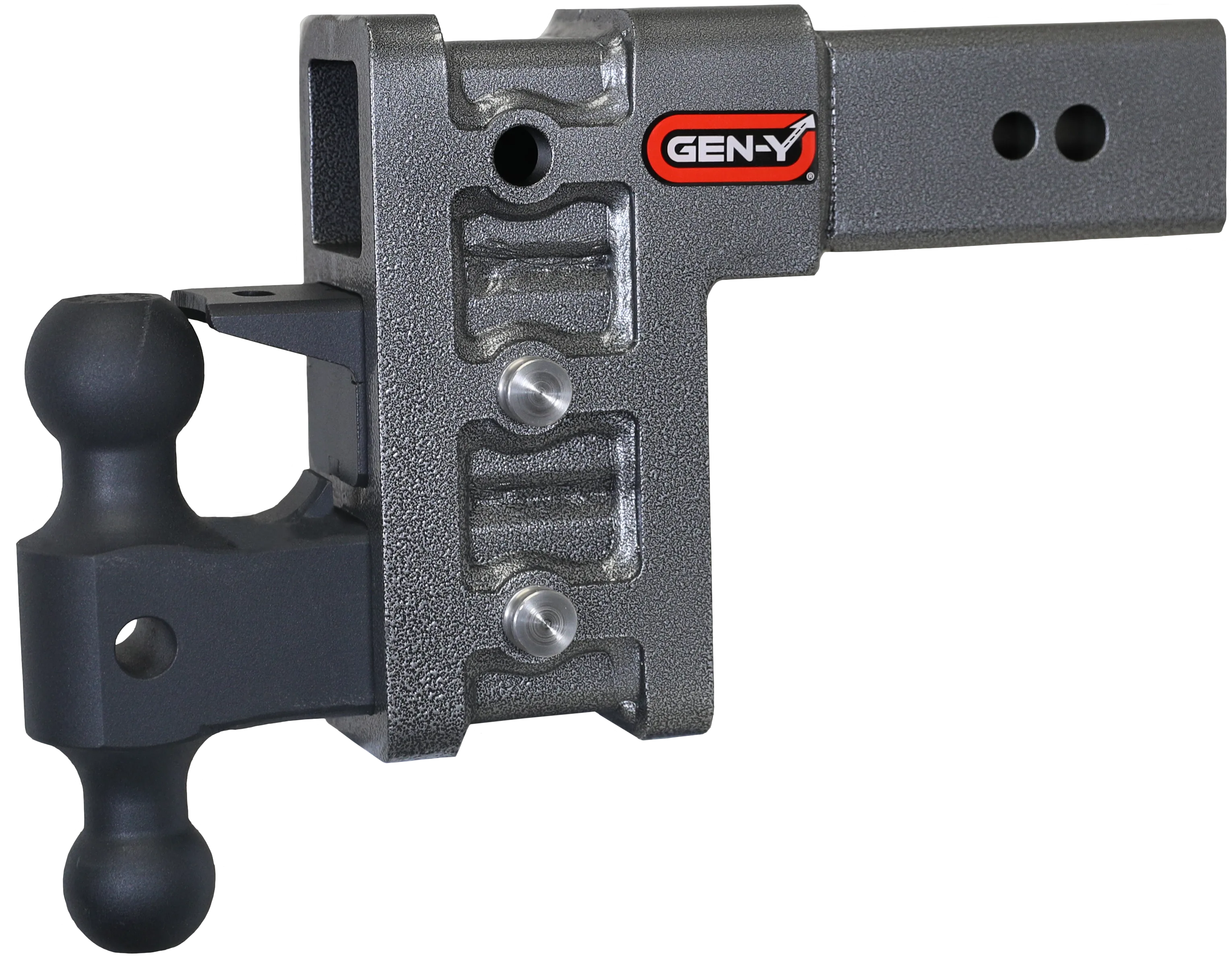 MEGA-DUTY 3" Shank 6" Drop 3.5K TW 32K Hitch with Dual-Ball & Pintle Lock