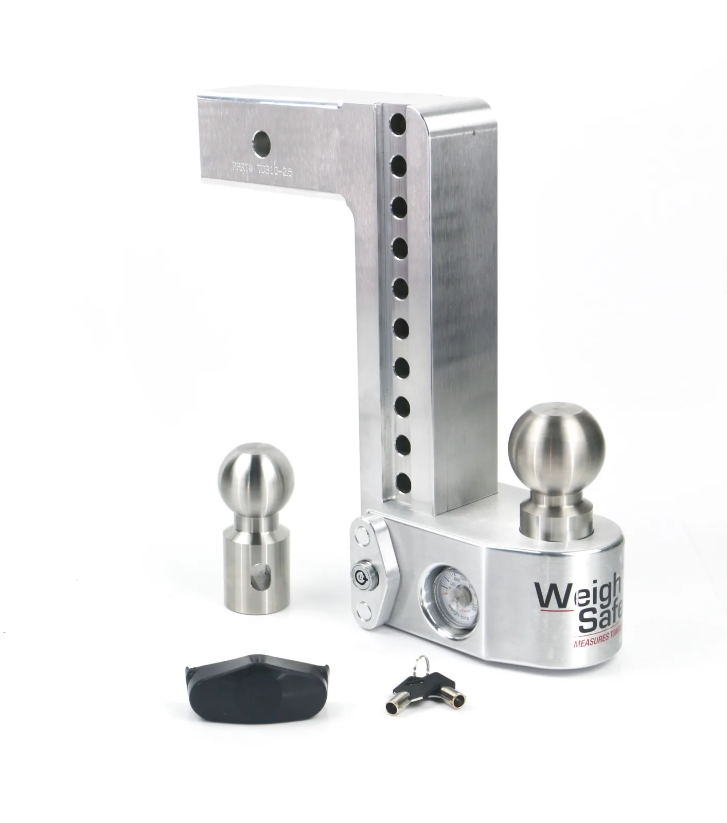 Weigh Safe Adjustable Trailer Hitch - 10" Drop for 2.5" Receiver