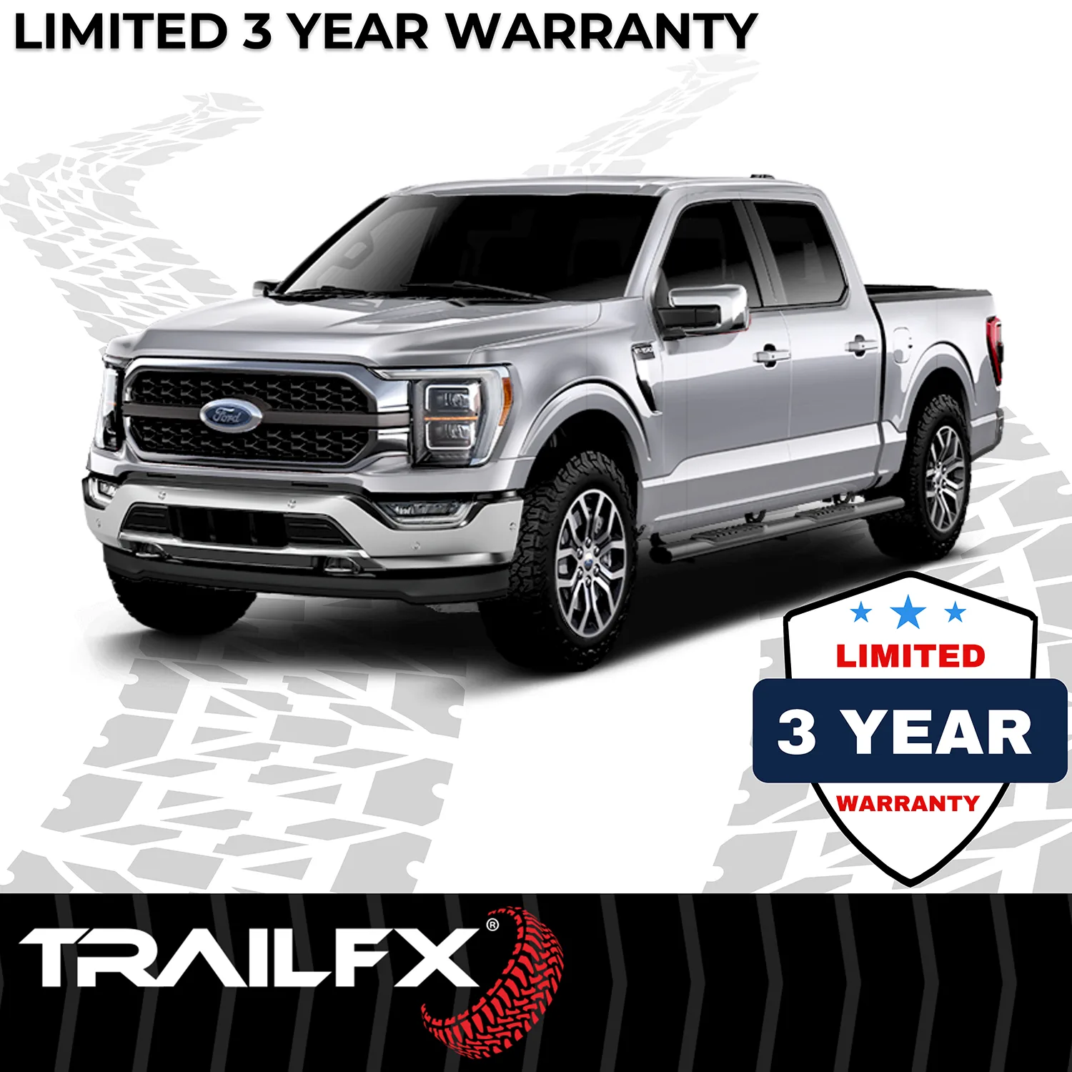 Trail FX TFX 4″ Oval Tube Side Steps 4 Inch Oval Straight Powder Coated Black Mild Steel Rocker Panel Mount