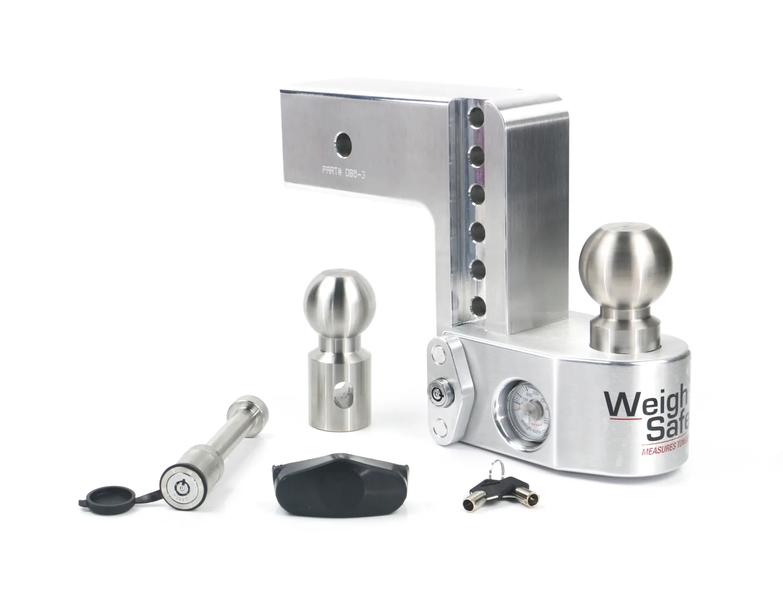 Weigh Safe Adjustable Trailer Hitch - 6" Drop for 3" Receiver w/ WS05