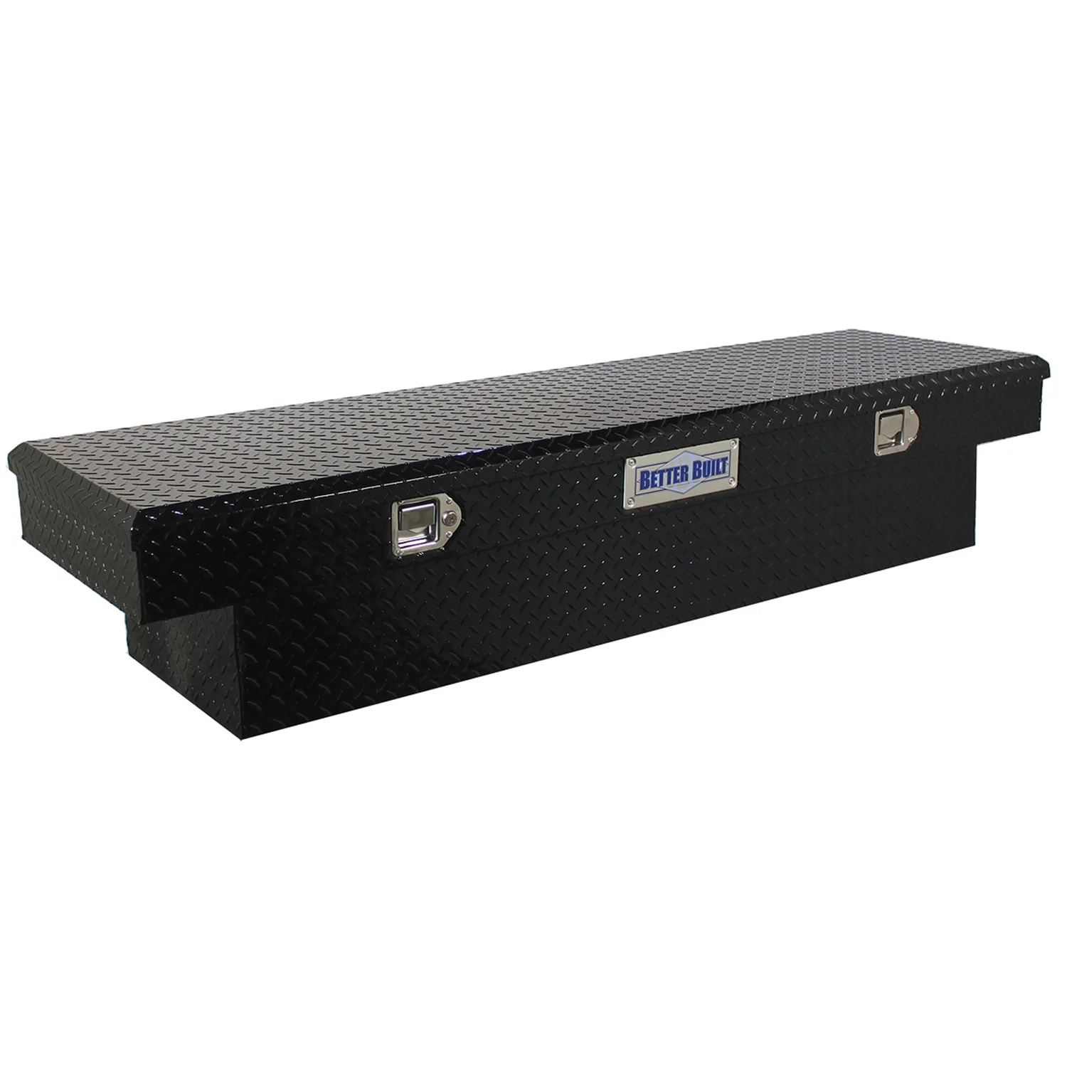 BetterBuilt Crown Saddle Truck Tool Boxes; 69 in.; Gloss Black Finish; Aluminum;