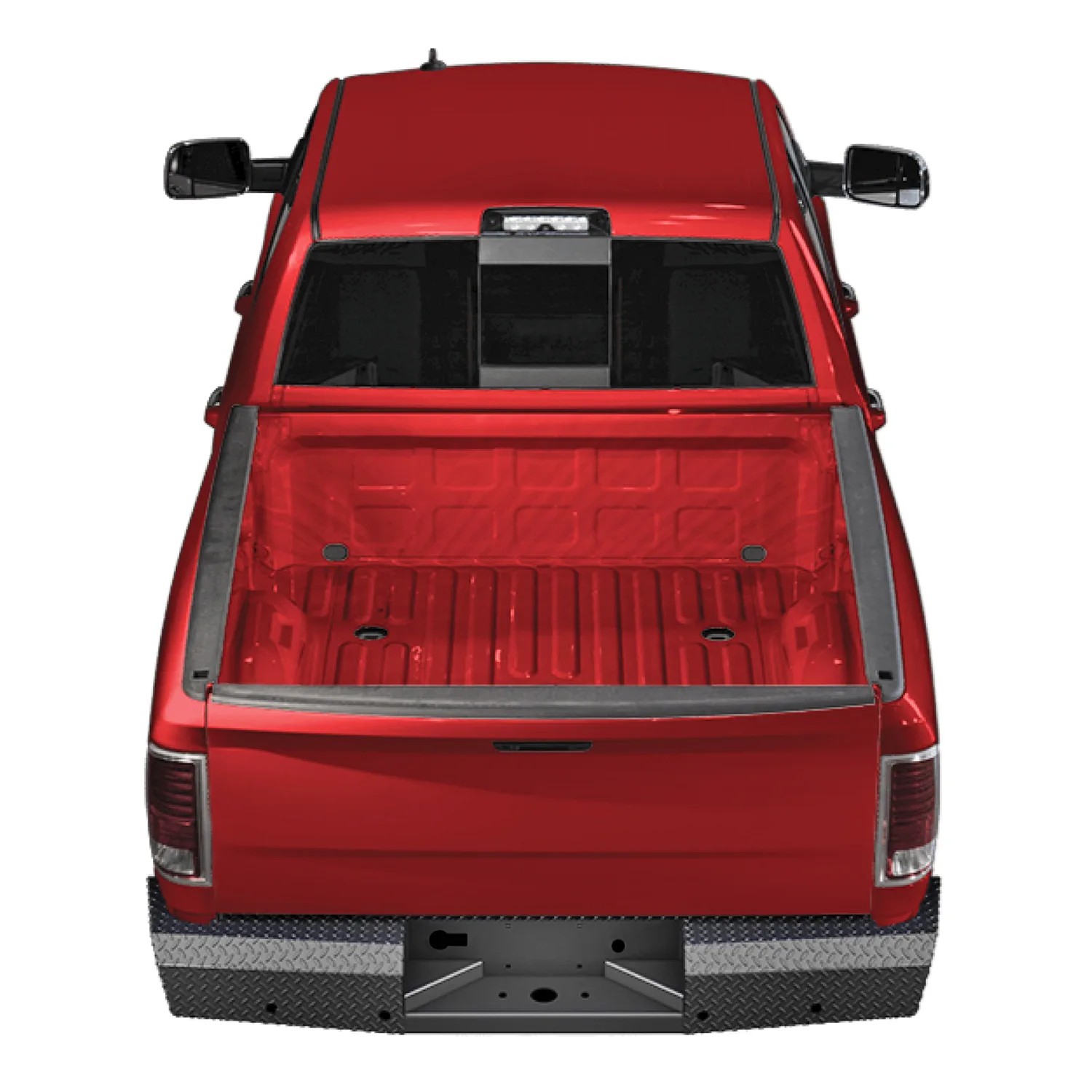 Trail FX TFX Rear Bumpers One Piece Direct Fit W/Factory Hitch Pwdr Ctd Black Steel W/Gloss Black Tread