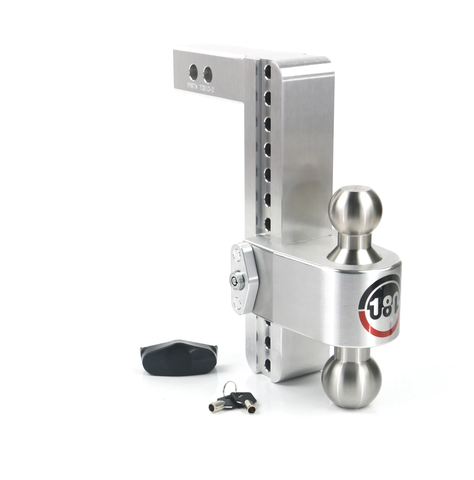 Adjustable Trailer Hitch w/ SS Tow Balls 10" Drop for 2" Receiver