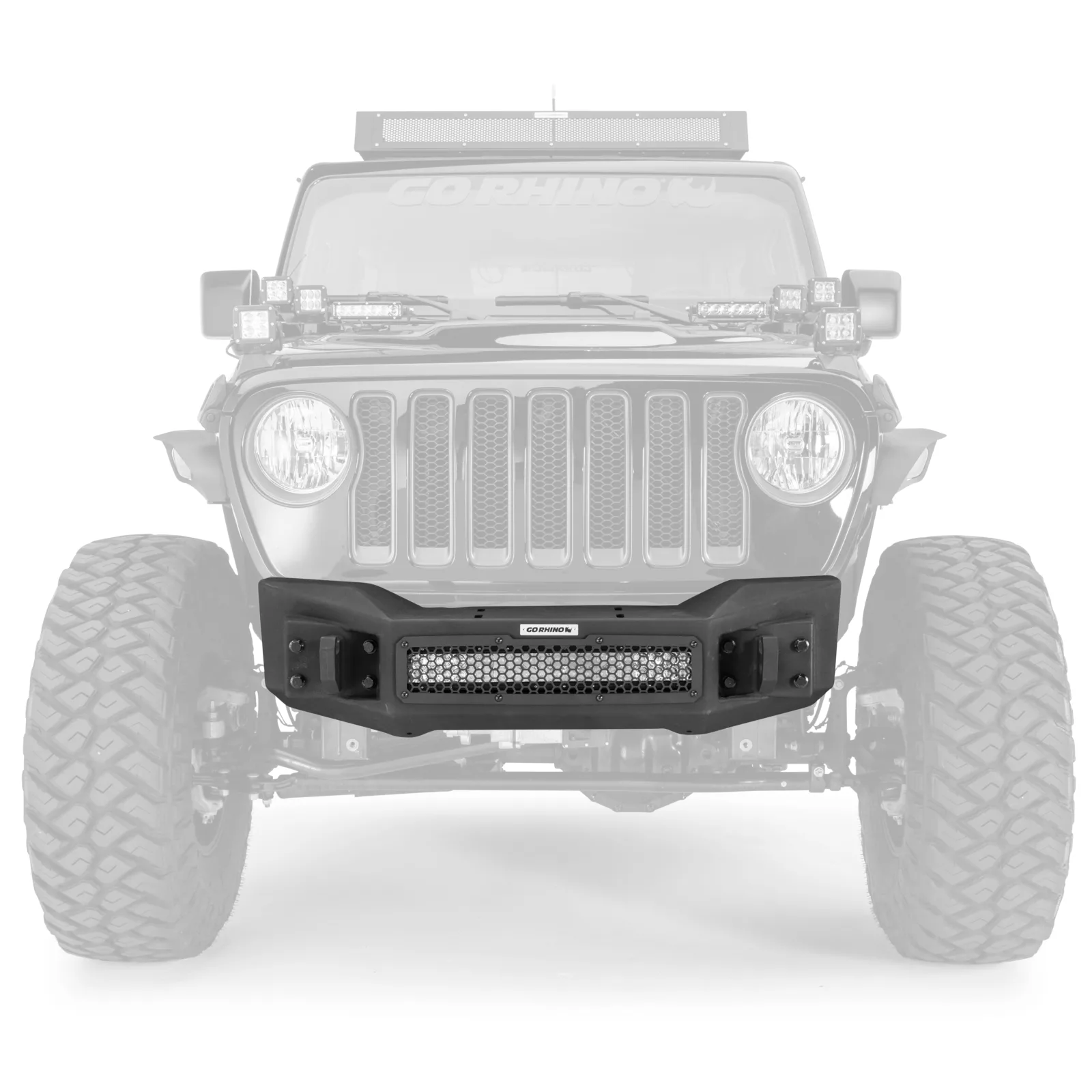 Rockline Winch-Ready Front Stubby Bumper For Jeep