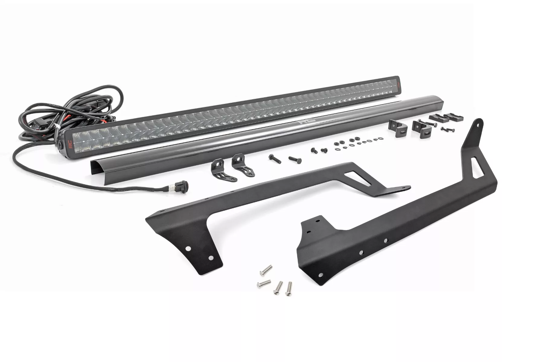 Rough Country LED Light Kit; Windshield Mount; 50" Spectrum Dual Row; Jeep Wrangler JK (07-18)