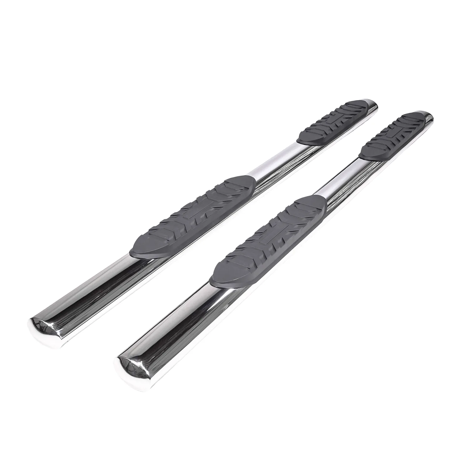 Trail FX TFX 4" Oval Tube Side Steps 4 Inch Oval Straight Pol Stainless Steel Rocker Panel Mount
