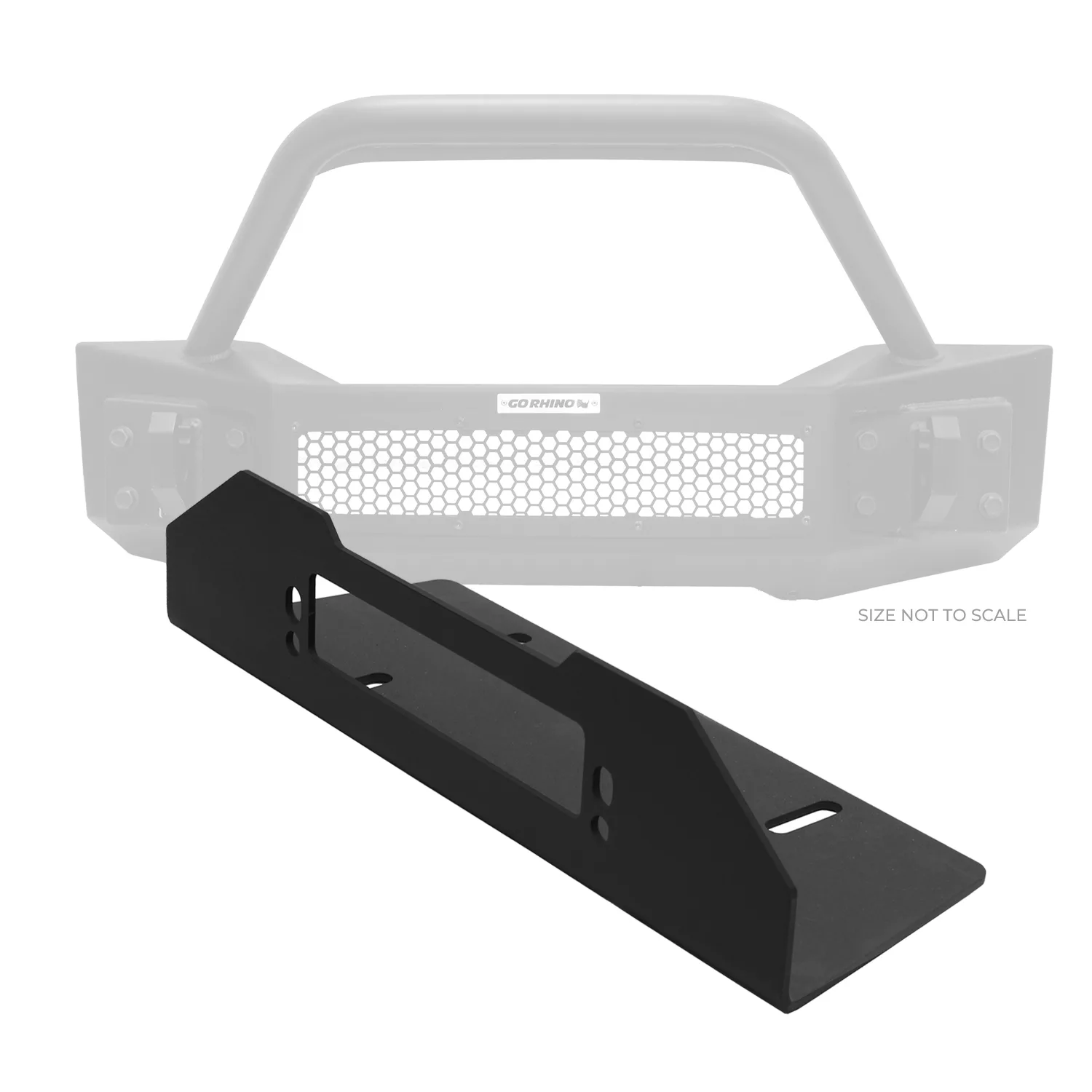 Trailline Bumper Fairlead Mount Plate For Jeep