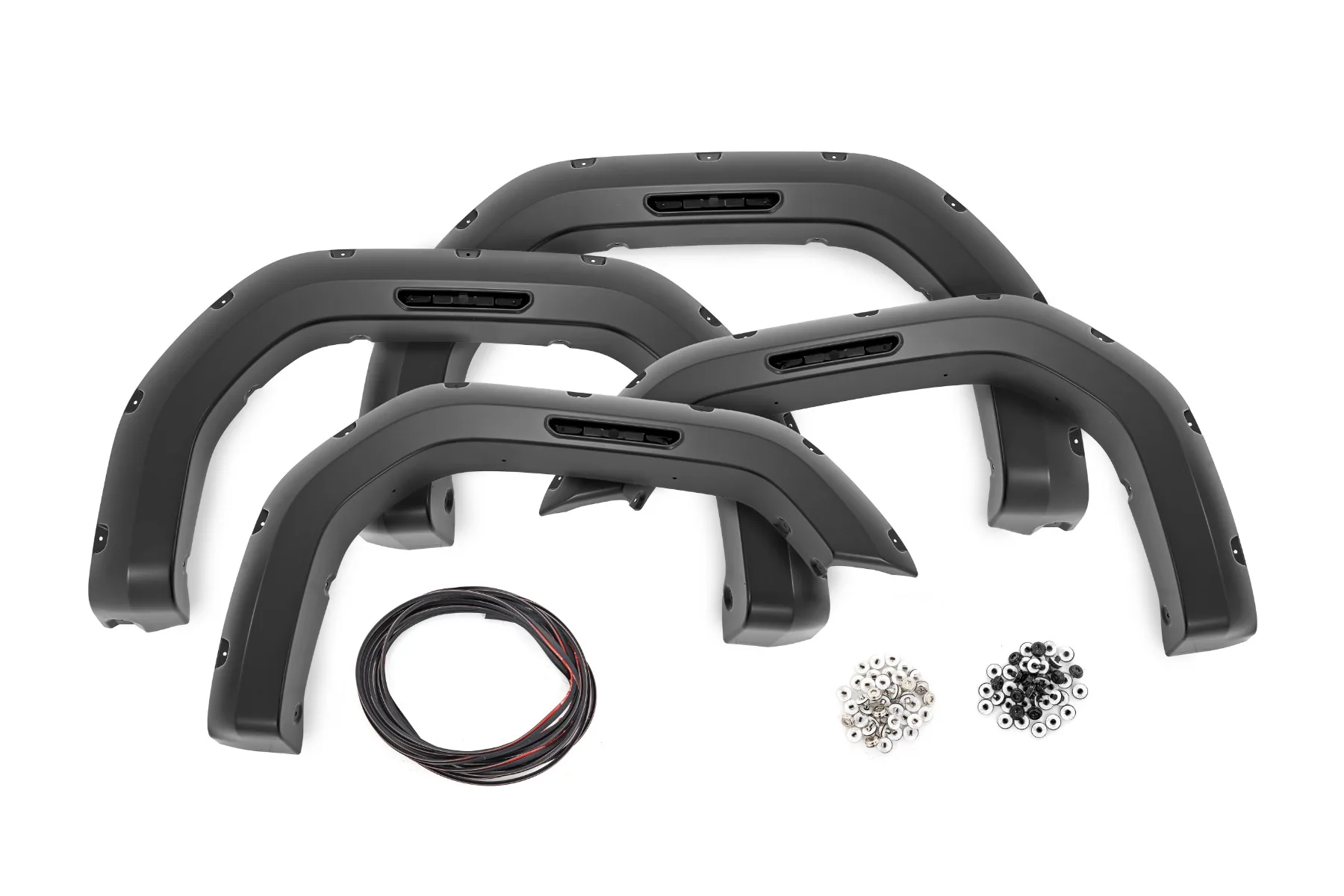 Rough Country Pocket Fender Flares; GB8 Ebony Twilight; GMC Sierra 2500 HD/Sierra 3500 HD (20-24)