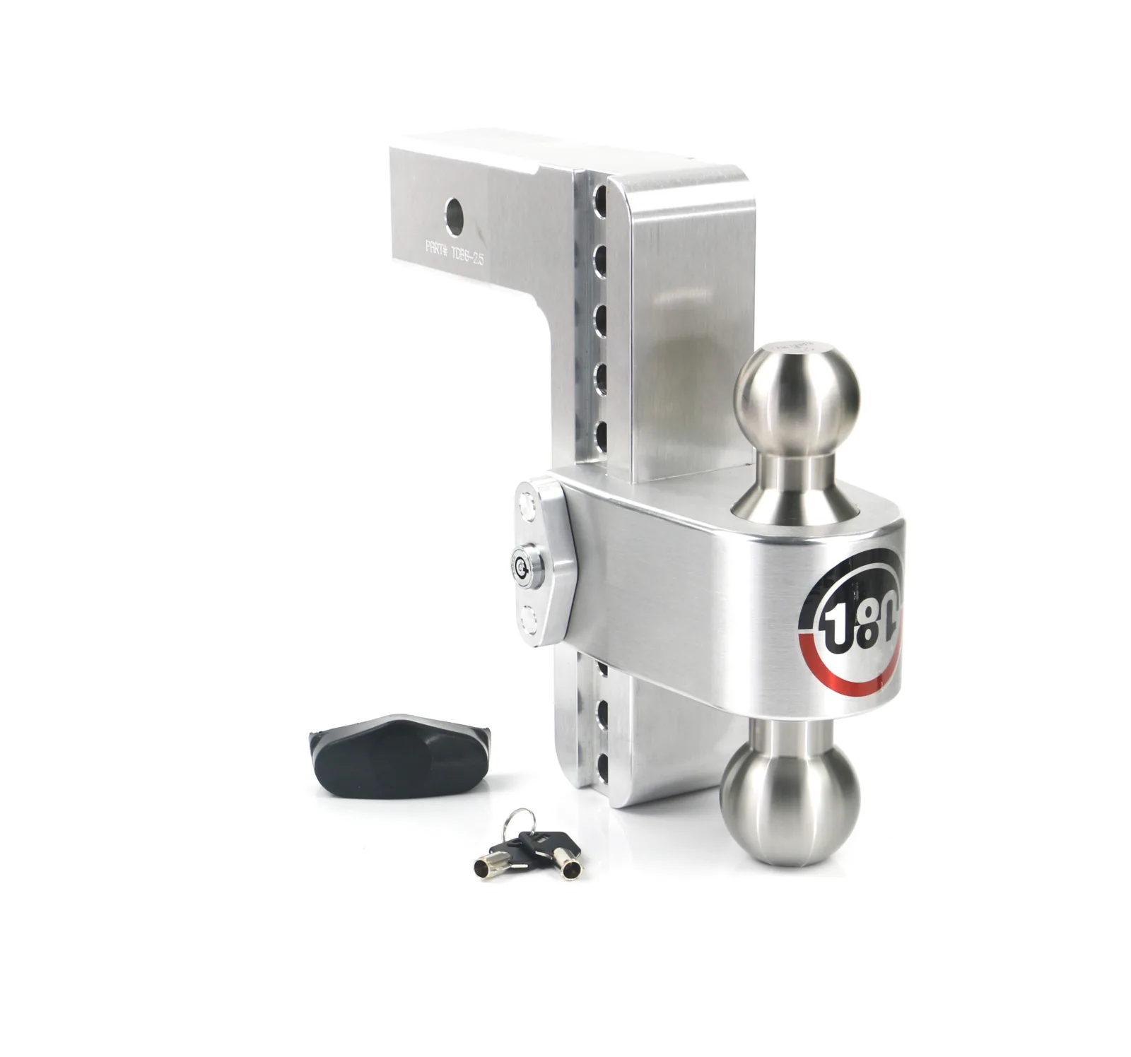 Adjustable Trailer Hitch w/ SS Tow Balls 8" Drop for 2.5" Receiver