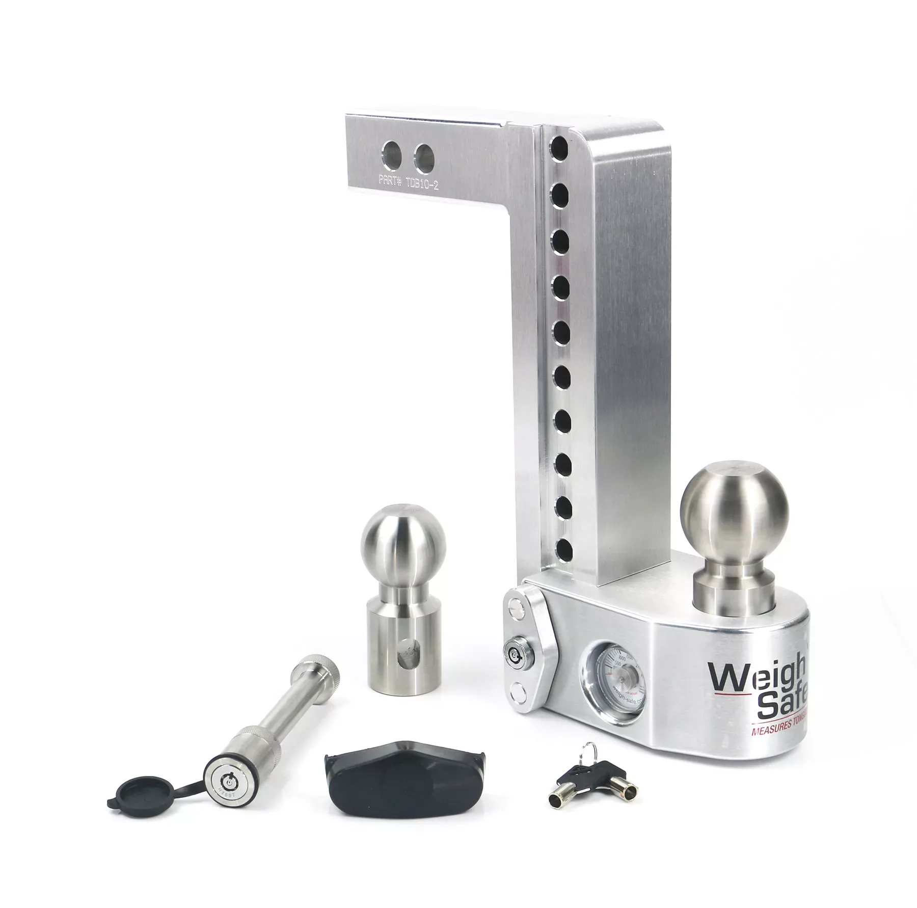 Weigh Safe Adjustable Trailer Hitch - 10" Drop for 2" Receiver w/ WS05