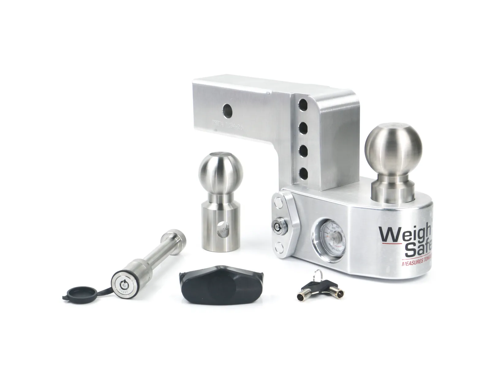 Weigh Safe Adjustable Trailer Hitch - 4" Drop for 2.5" Receiver w/ WS05