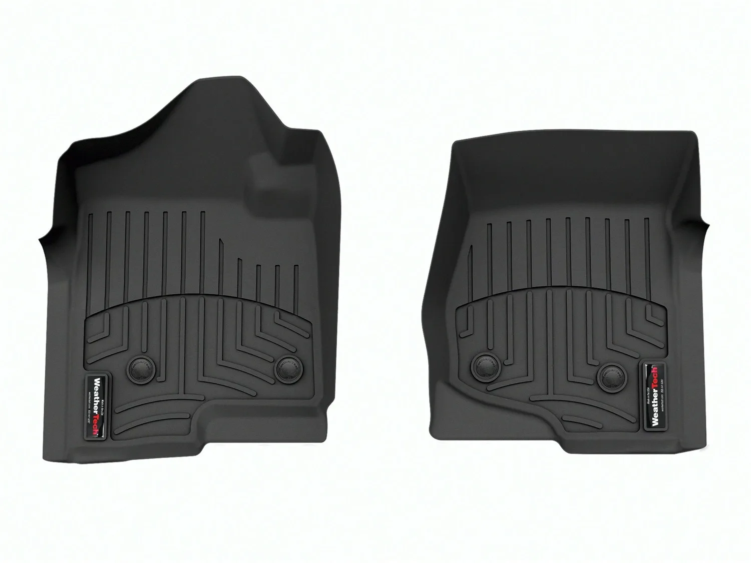 WeatherTech FloorLiner™ DigitalFit®; Black; Front and Rear;