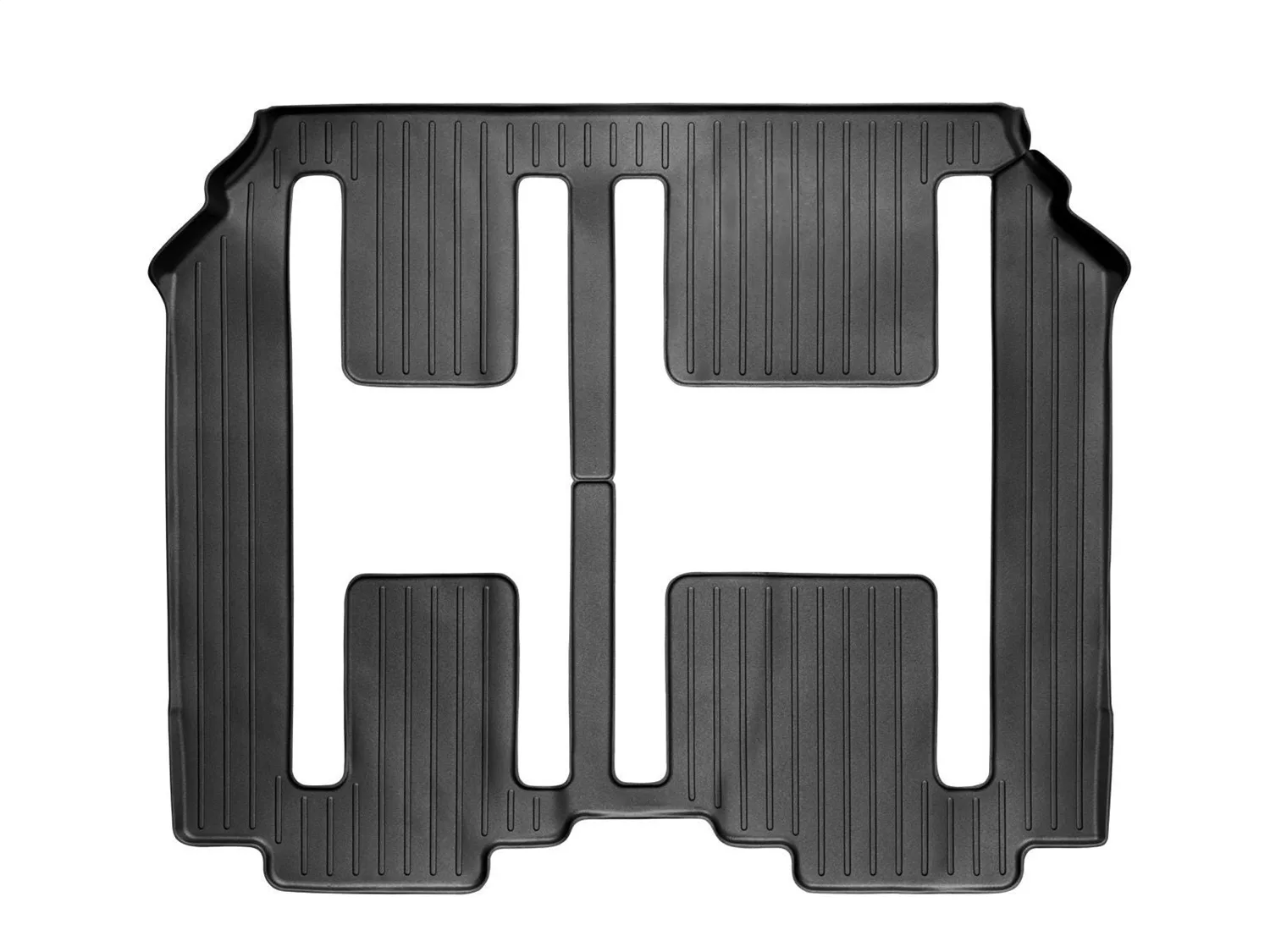 WeatherTech FloorLiner™ DigitalFit®; Black; Rear And Third Row;