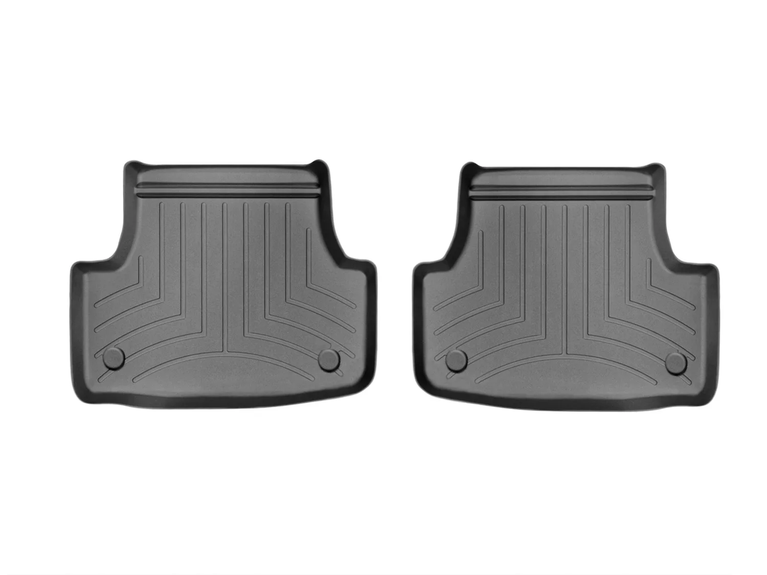 WeatherTech FloorLiner™ DigitalFit®; Black; Rear; 2 Pieces;