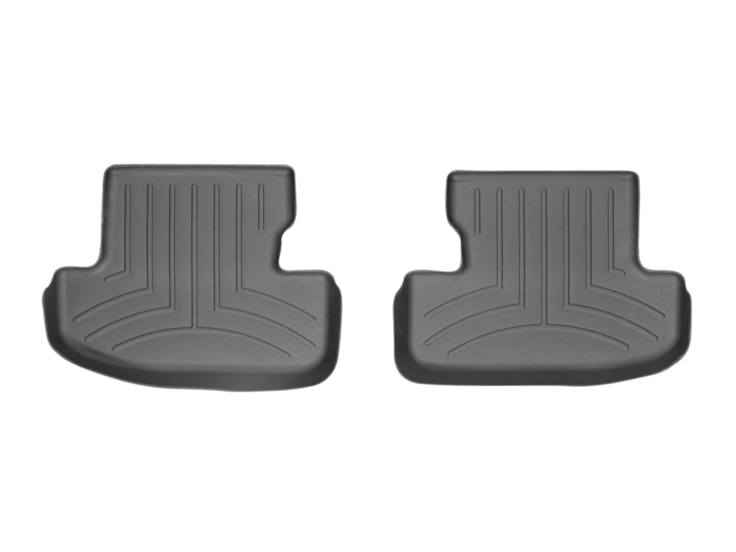 WeatherTech FloorLiner™ DigitalFit®; Black; Rear; 2 Pieces;