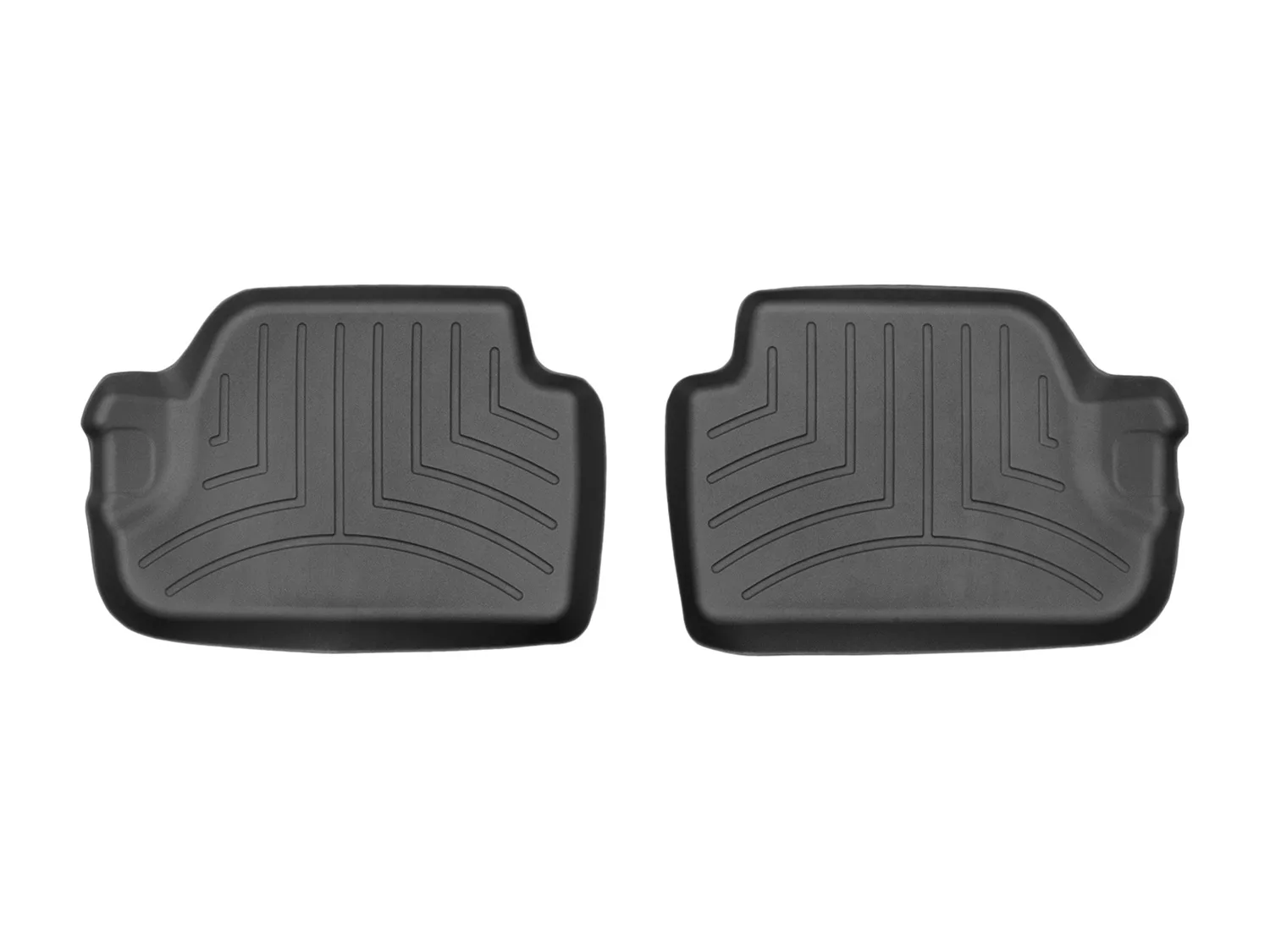 WeatherTech FloorLiner™ DigitalFit®; Black; Rear; 2 Pieces;