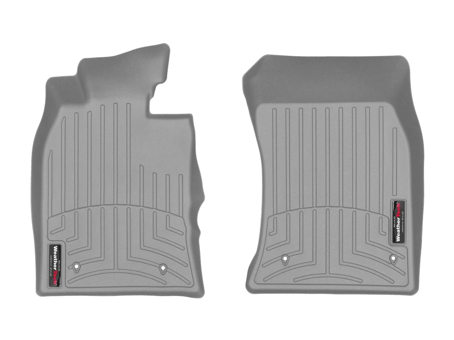 WeatherTech FloorLiner™ DigitalFit®; Gray; Front;